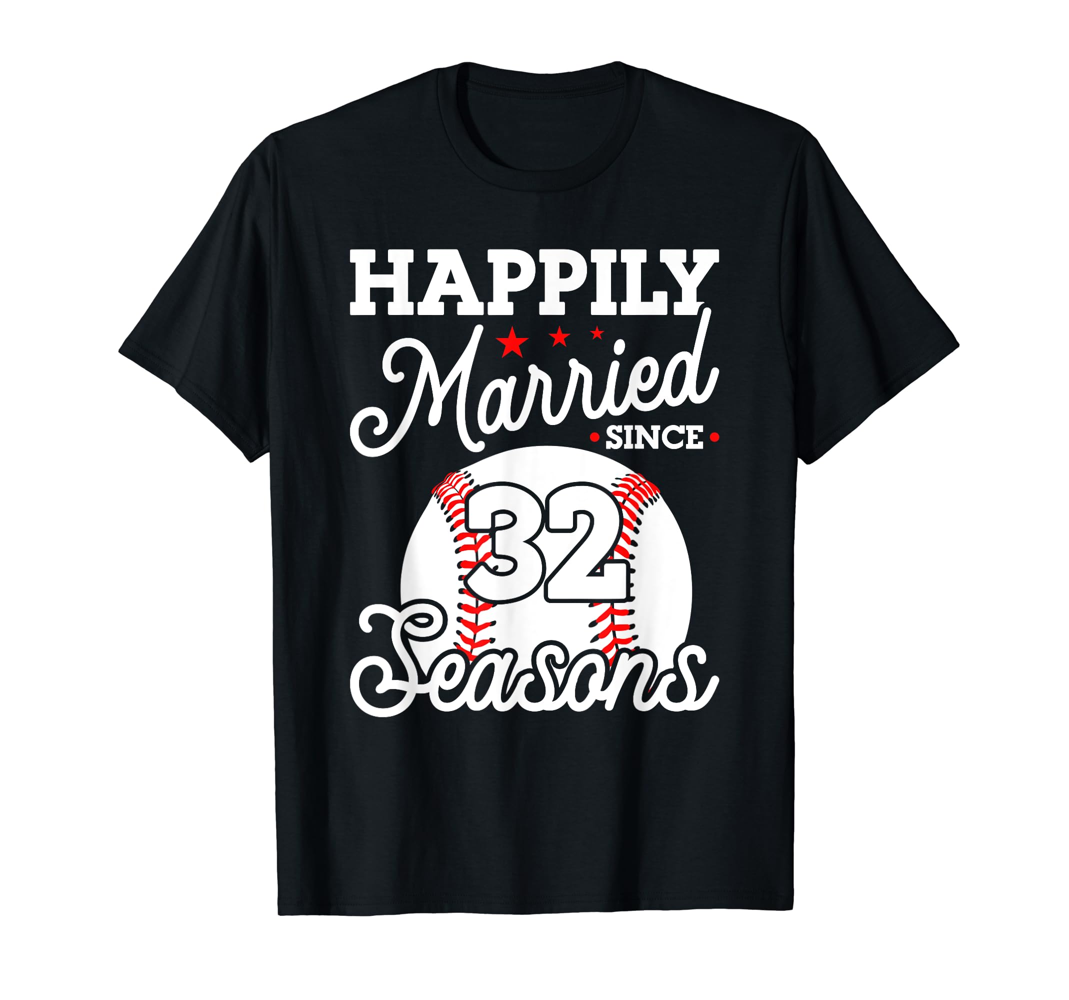 32Nd Wedding Anniversary Baseball T-Shirt - Trendy Graphic for Adults - T-Shirt, Sweatshirt, Hoodie