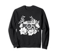 Photographer Camera Flowers Sweatshirt - Minimalist Print Men Women - T-Shirt, Sweatshirt, Hoodie