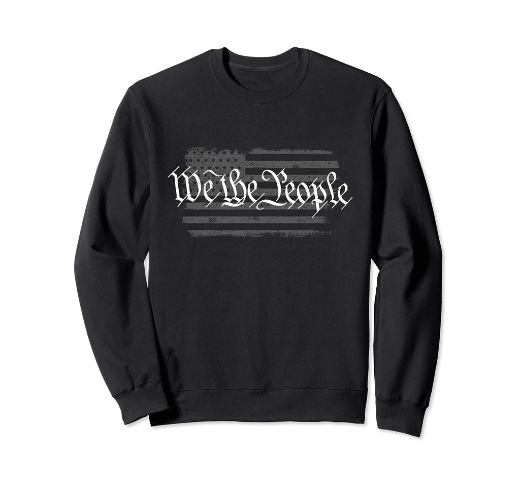 We People Distressed American Flag Sweatshirt - Graphic Print Men Women - T-Shirt, Sweatshirt, Hoodie