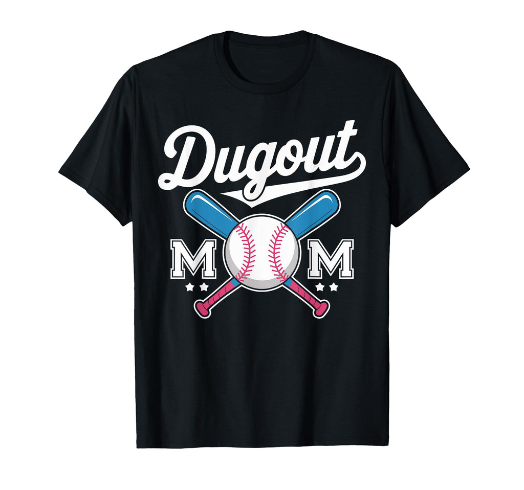 Dugout Mom Baseball T-Shirt - Custom Art Print Unisex - T-Shirt, Sweatshirt, Hoodie
