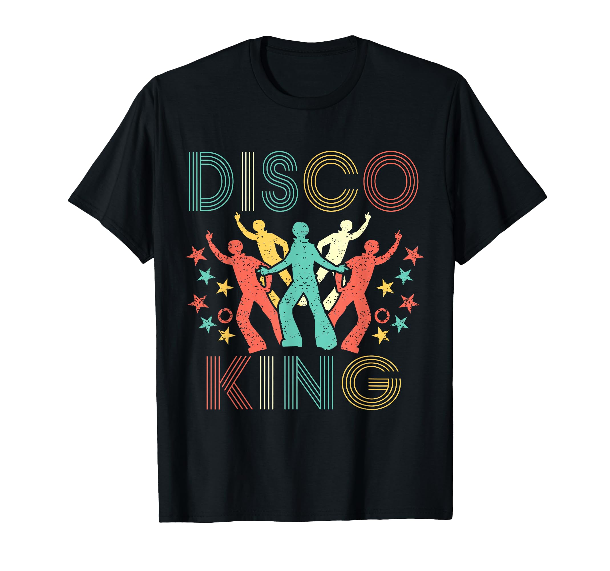 Disco King 1970S 1980S Distressed T-Shirt - Streetwear Style Men Women - T-Shirt, Sweatshirt, Hoodie