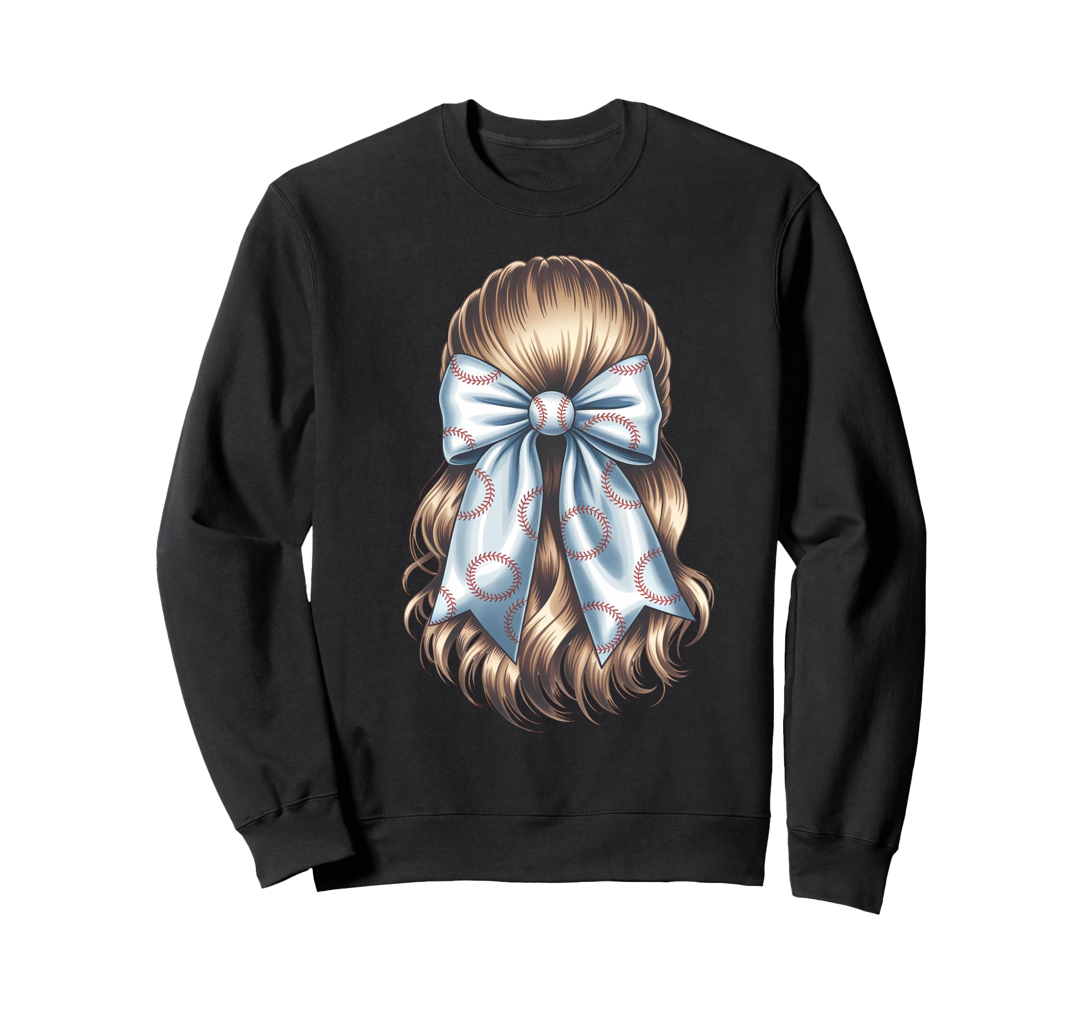 Baseball Coquette Bow Baseball Mom Sweatshirt - Custom Art Print Men Women - T-Shirt, Sweatshirt, Hoodie