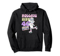 40Th Birthday Roller Skate Party Unicorn Hoodie - Trendy Graphic Men Women - T-Shirt, Sweatshirt, Hoodie