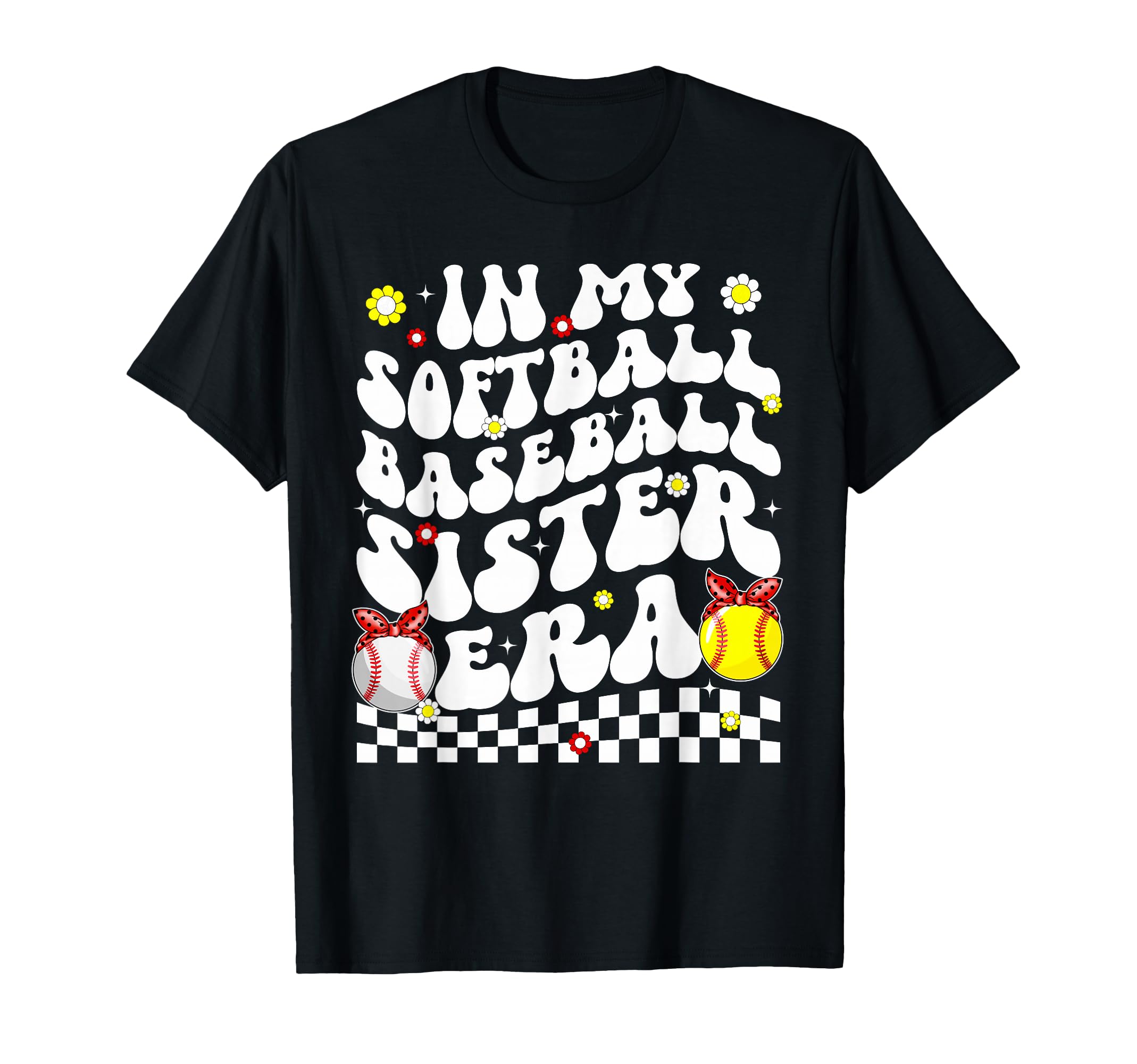 My Softball Baseball Sister Era T-Shirt - Custom Art Print for Adults - T-Shirt, Sweatshirt, Hoodie