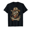 Western Gothic Cowboy Skull Outlaw T-Shirt - Minimalist Print for Adults - T-Shirt, Sweatshirt, Hoodie