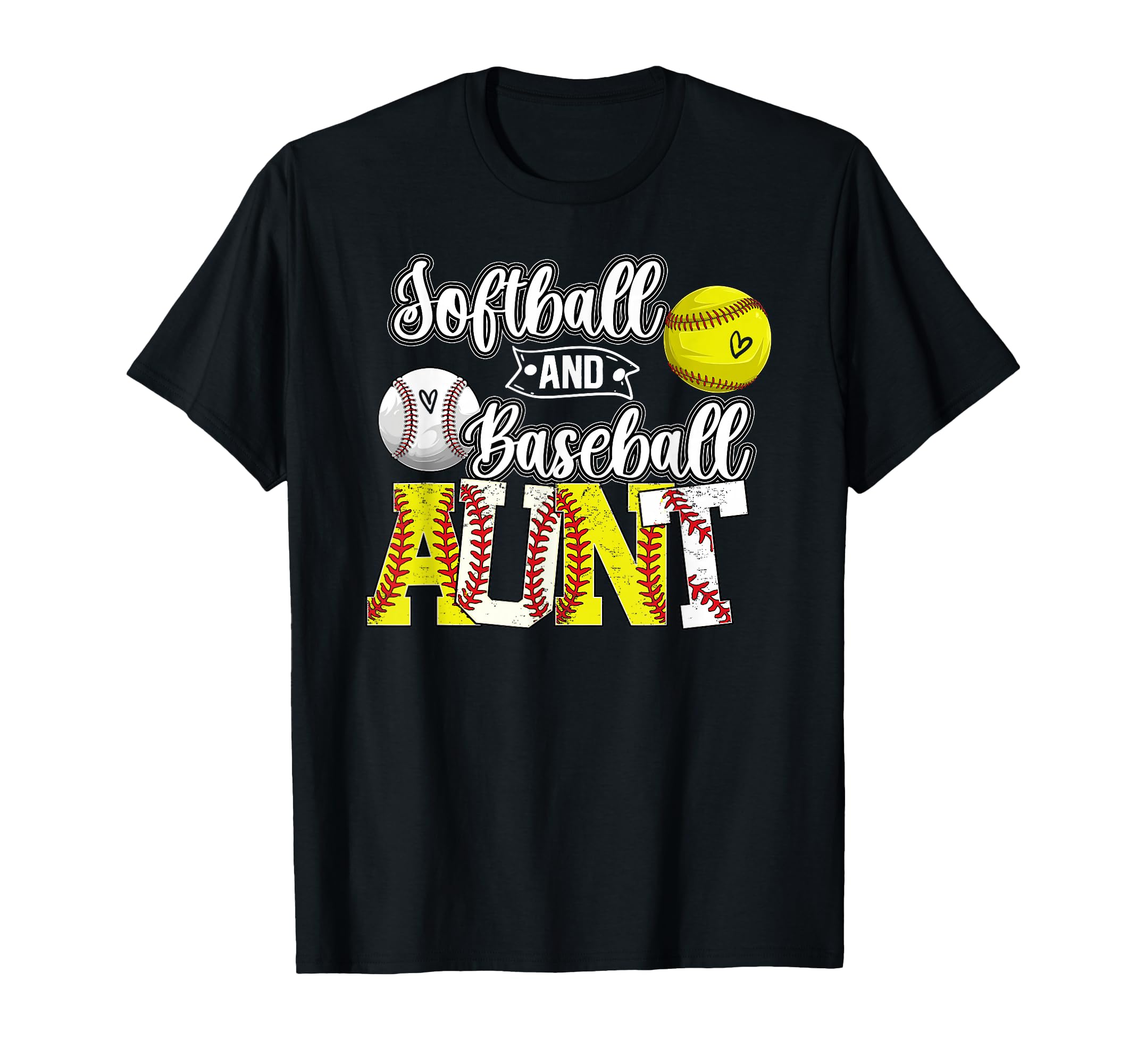 Softball And Baseball Aunt Proud T-Shirt - Unique Graphic for Adults - T-Shirt, Sweatshirt, Hoodie