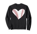 Baseball Heart Sports Player Mom Dad Sweatshirt - Graphic Print Unisex - T-Shirt, Sweatshirt, Hoodie