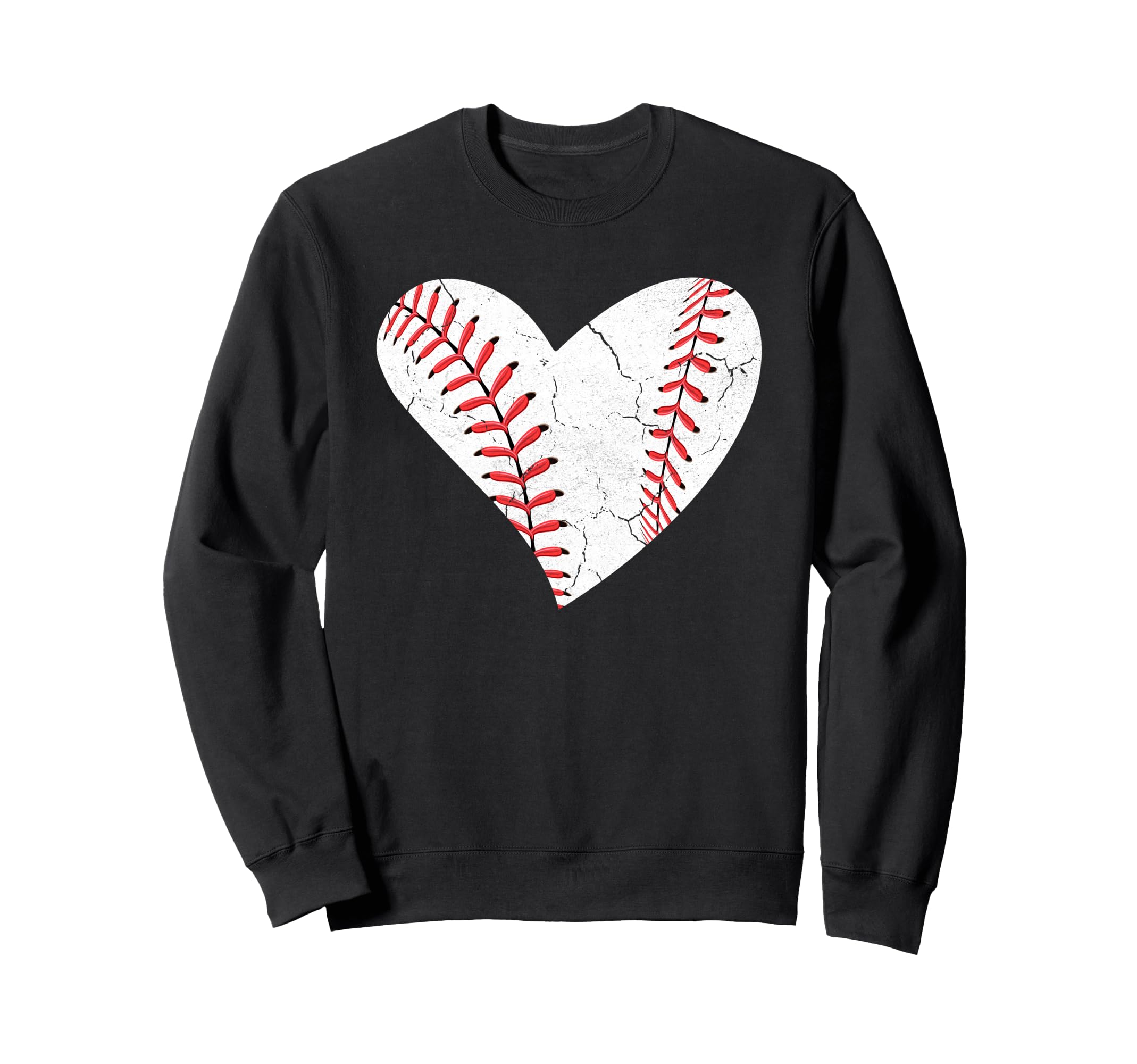 Baseball Heart Sports Player Mom Dad Sweatshirt - Graphic Print Unisex - T-Shirt, Sweatshirt, Hoodie