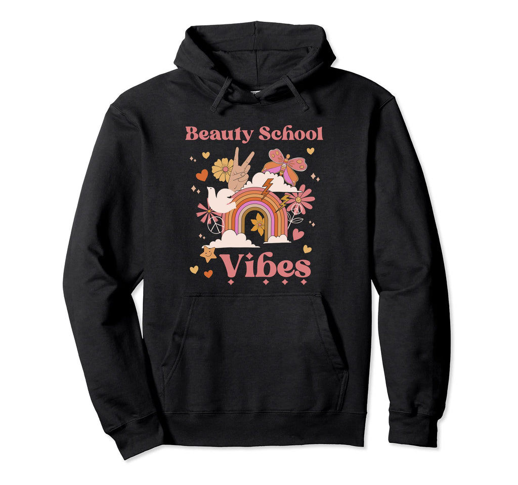 Beauty School Vibes Groovy Hoodie - Aesthetic Graphic for Adults - T-Shirt, Sweatshirt, Hoodie
