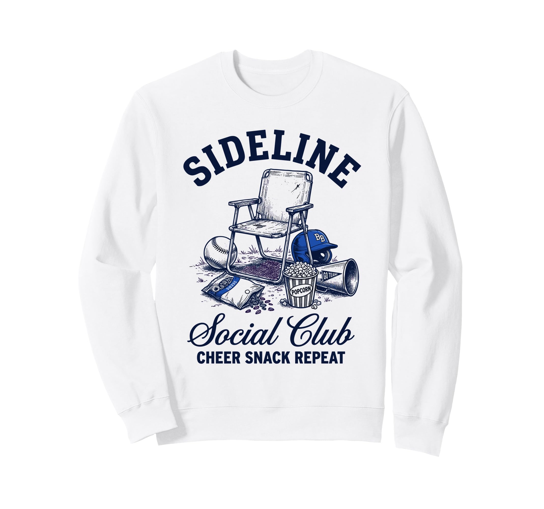 Sideline Social Club Cheer Snack Sweatshirt - Custom Art Print Unisex - T-Shirt, Sweatshirt, Hoodie
