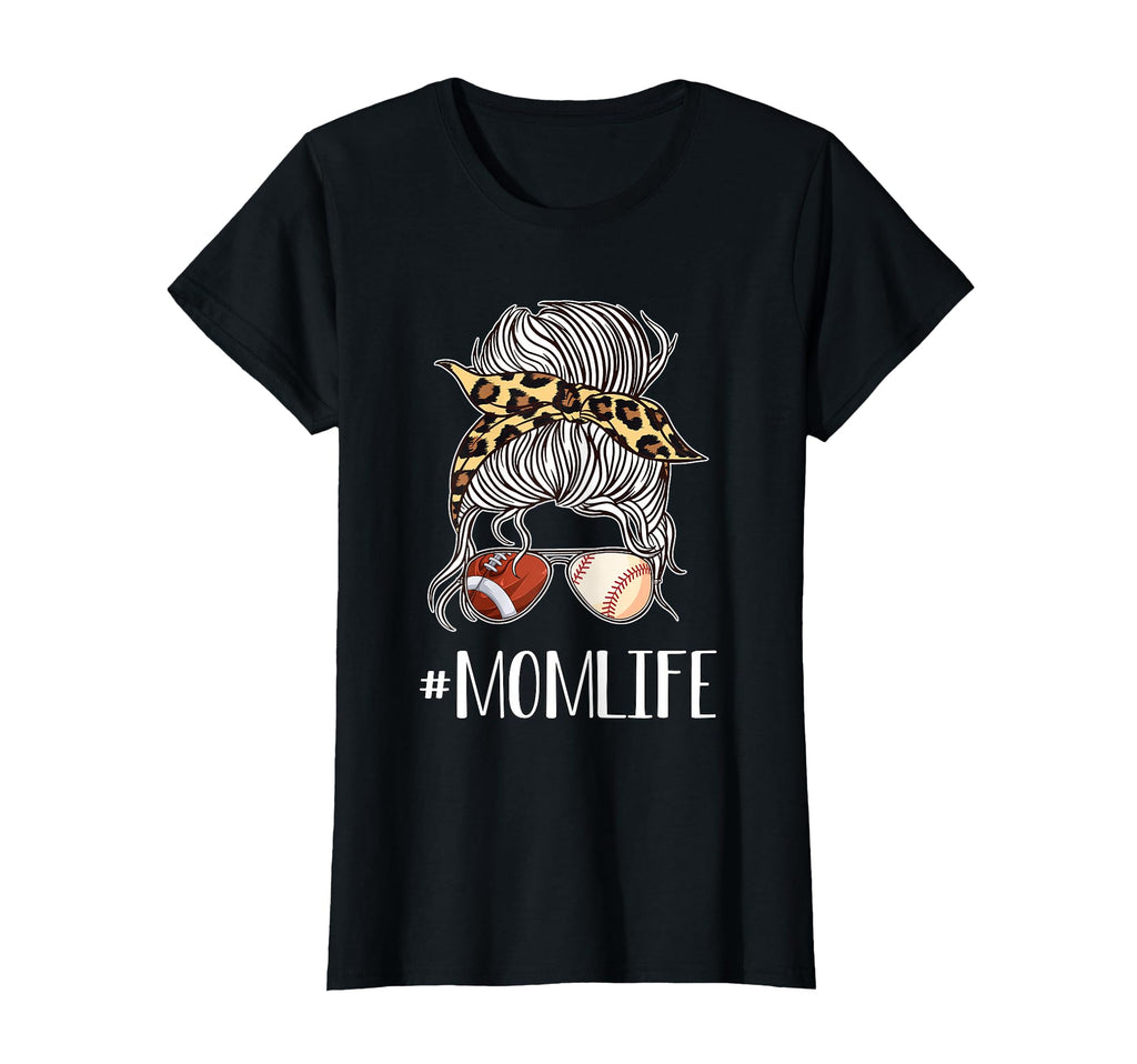 Football And Baseball T Ball Mom T-Shirt - Casual Everyday Wear Men Women - T-Shirt, Sweatshirt, Hoodie