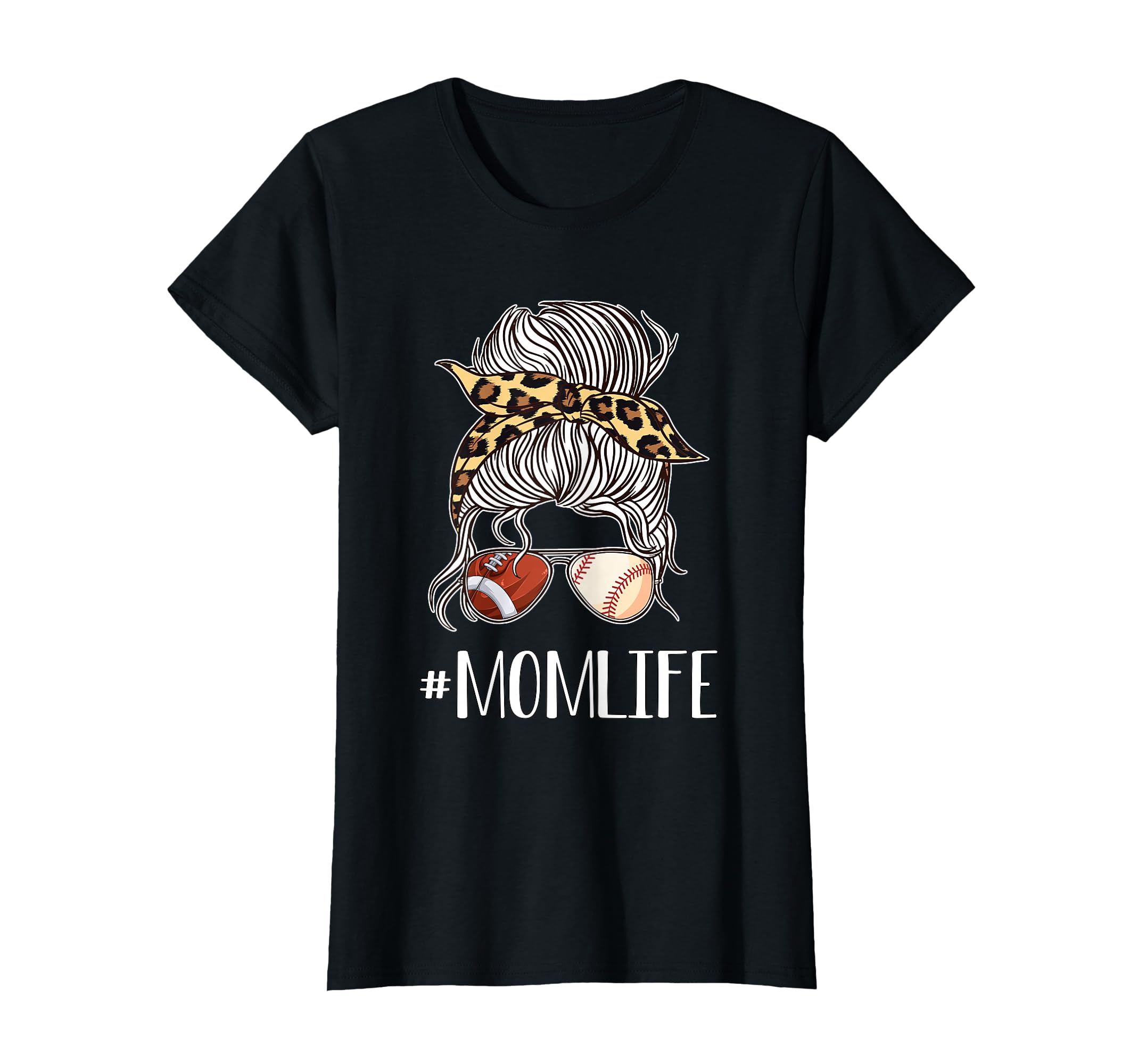 Football And Baseball T Ball Mom T-Shirt - Casual Everyday Wear Men Women - T-Shirt, Sweatshirt, Hoodie