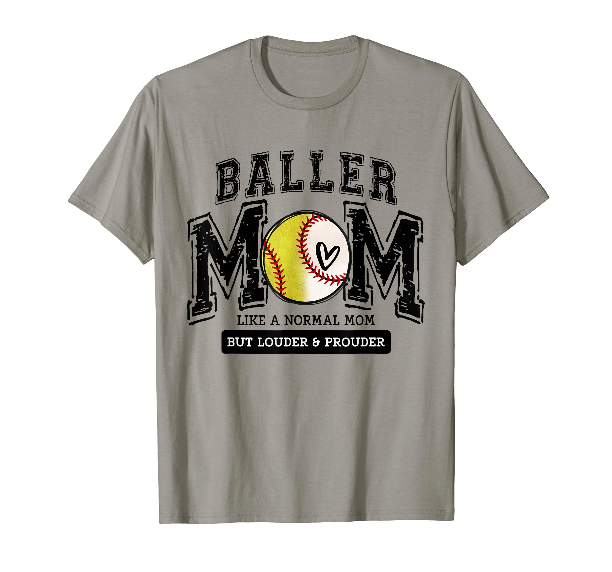 Loud Proud Baller Mom Baseball T-Shirt - Custom Art Print for Adults - T-Shirt, Sweatshirt, Hoodie
