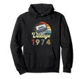 1974 Cassette Tape Nostalgia Hoodie - Aesthetic Graphic for Adults - T-Shirt, Sweatshirt, Hoodie
