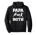 Papa Both Funny Baseball And Track And Hoodie - Novelty Apparel for Adults - T-Shirt, Sweatshirt, Hoodie