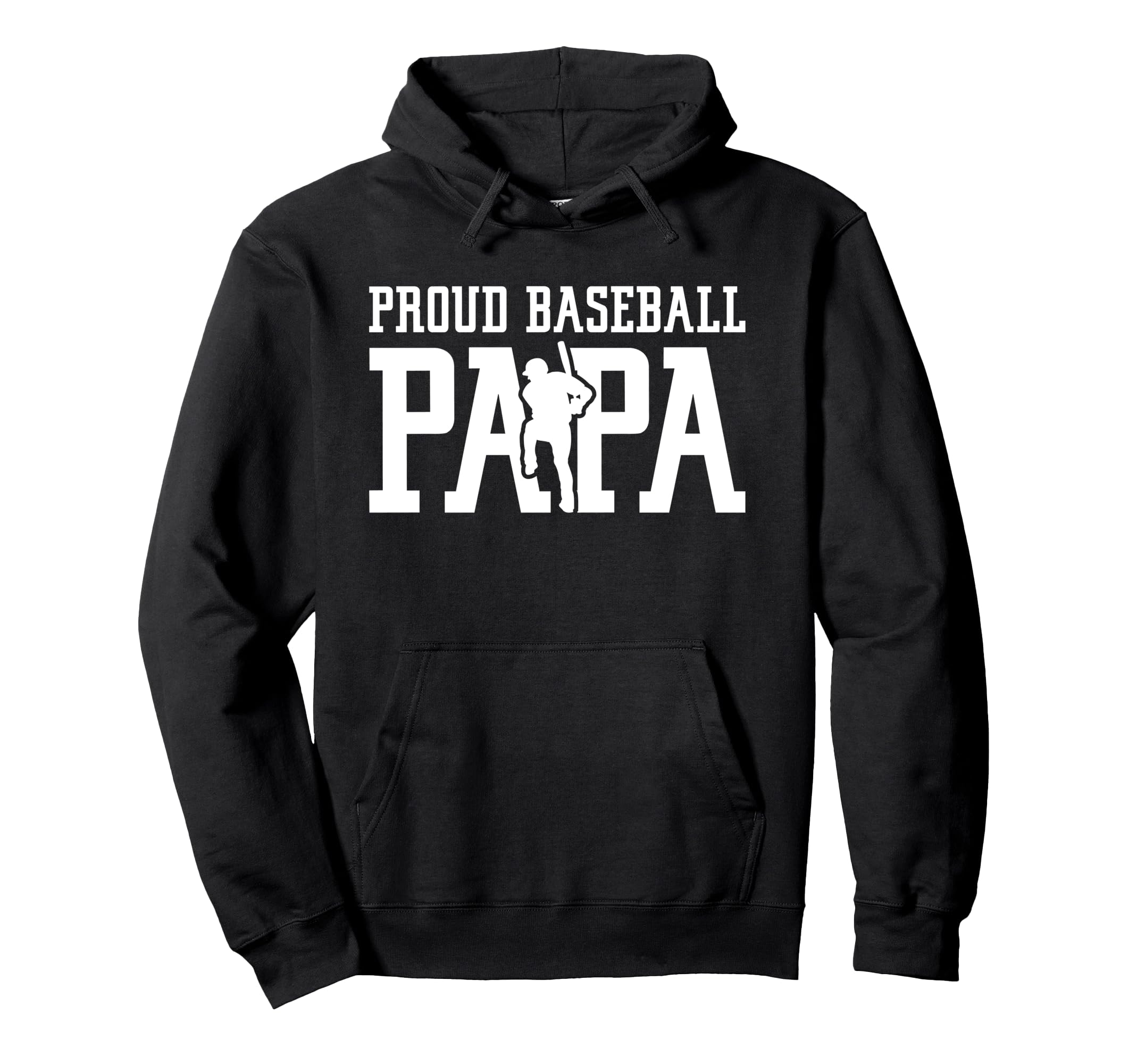 Proud Baseball Papa Gift Grandpa Hoodie - Fun Novelty Design for Adults - T-Shirt, Sweatshirt, Hoodie