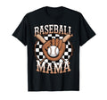 Baseball Mama Softball Mom Checkered T-Shirt - Novelty Apparel Unisex - T-Shirt, Sweatshirt, Hoodie