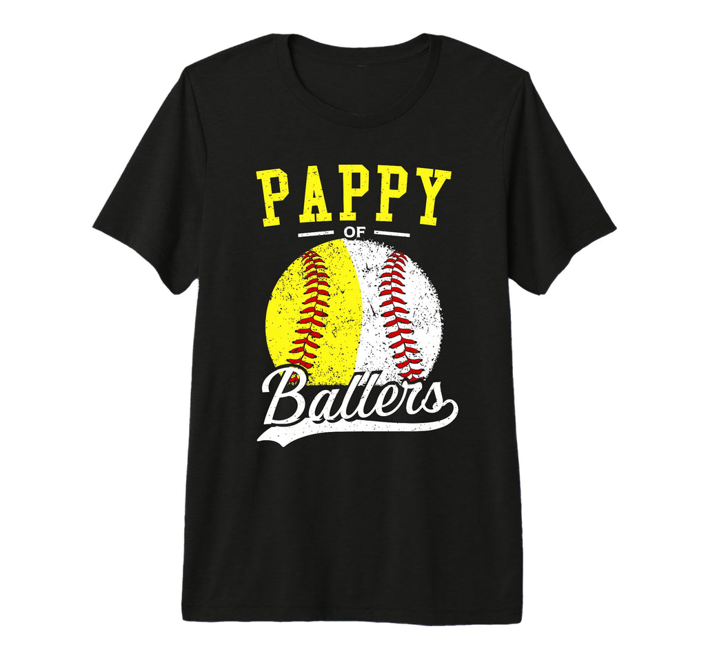 Mens Pappy Ballers Softball Baseball T-Shirt - Streetwear Style Unisex - T-Shirt, Sweatshirt, Hoodie