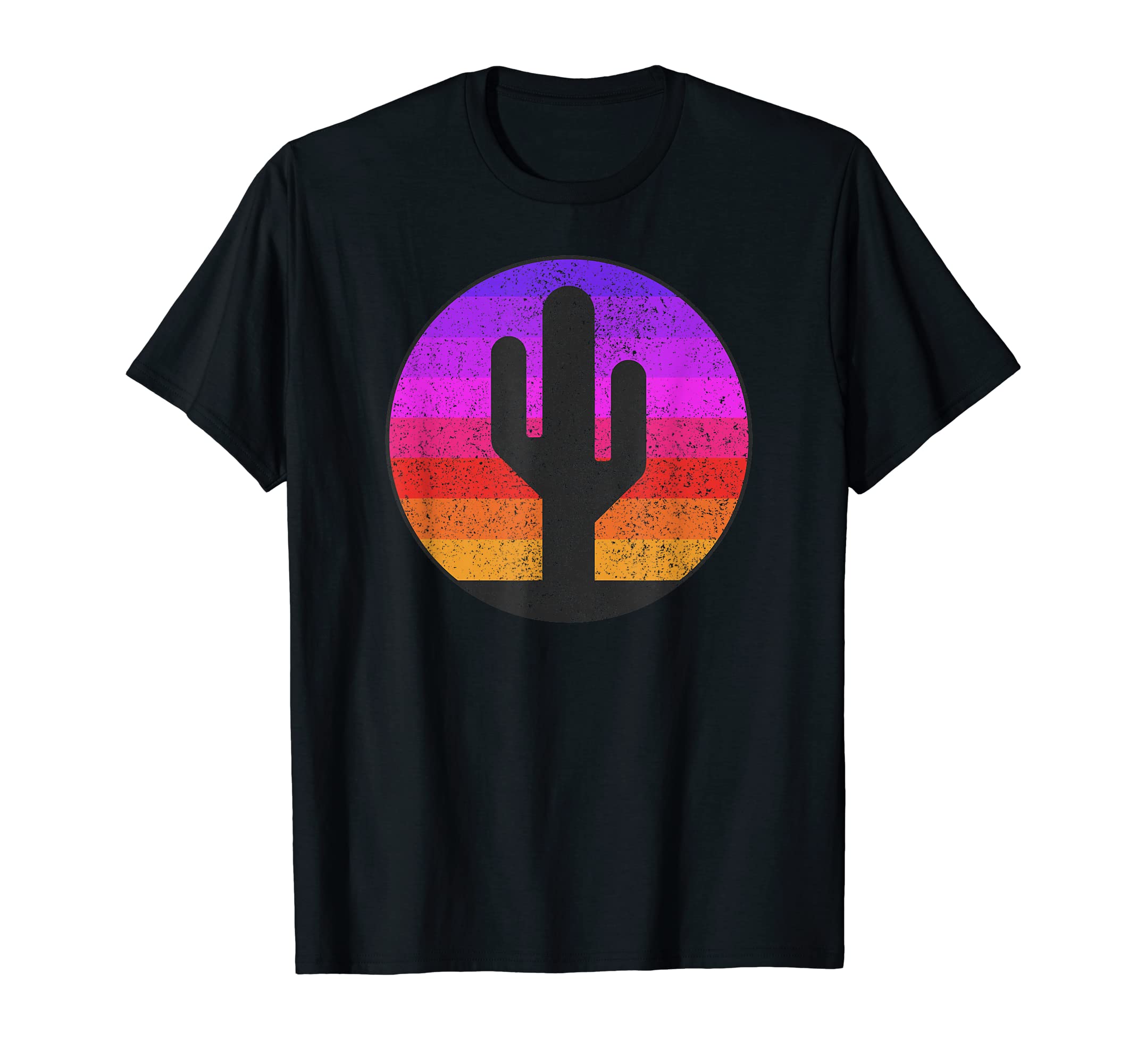 Summer Saguaro Cactus Sunset T-Shirt - Minimalist Print for Adults - T-Shirt, Sweatshirt, Hoodie