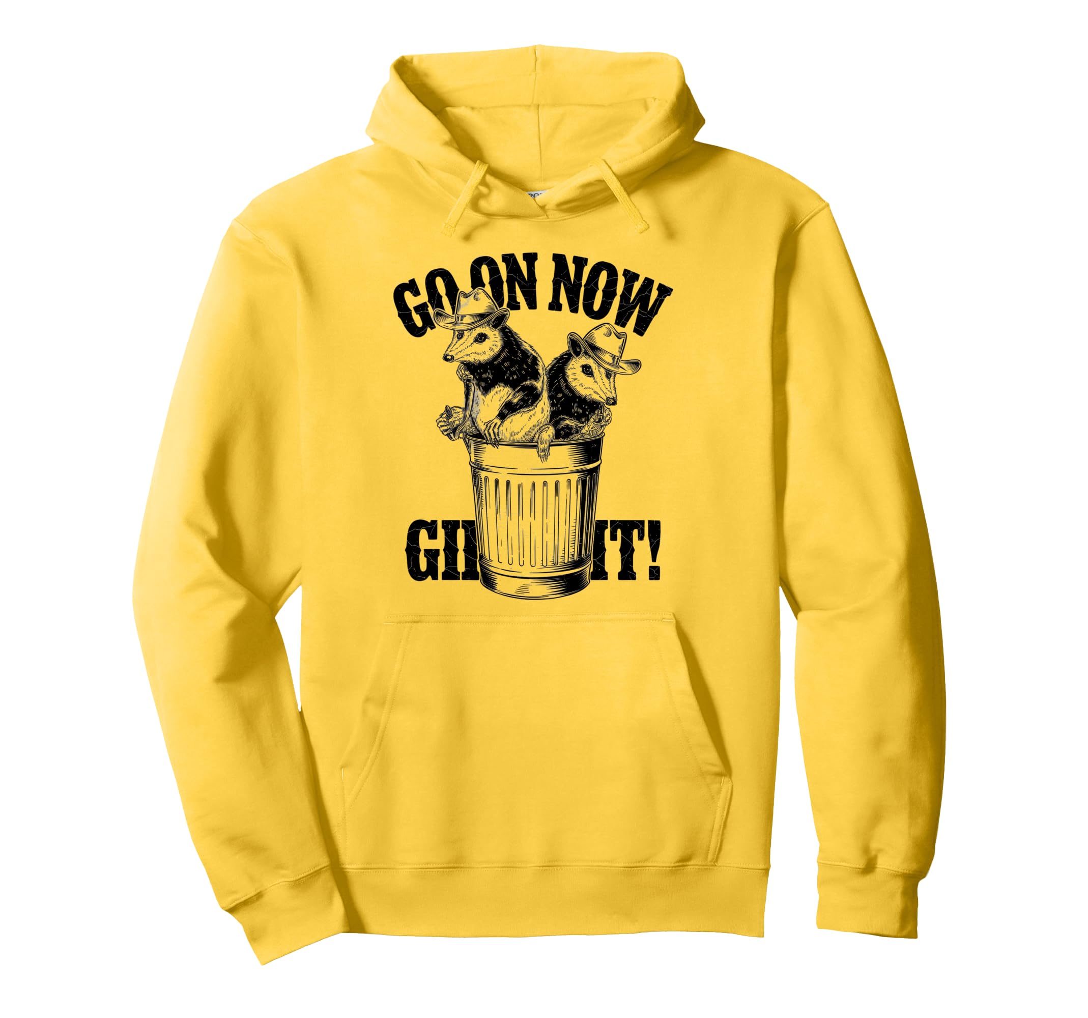 Go Now Git Cowboy Opossum Country Hoodie - Casual Everyday Wear Unisex - T-Shirt, Sweatshirt, Hoodie