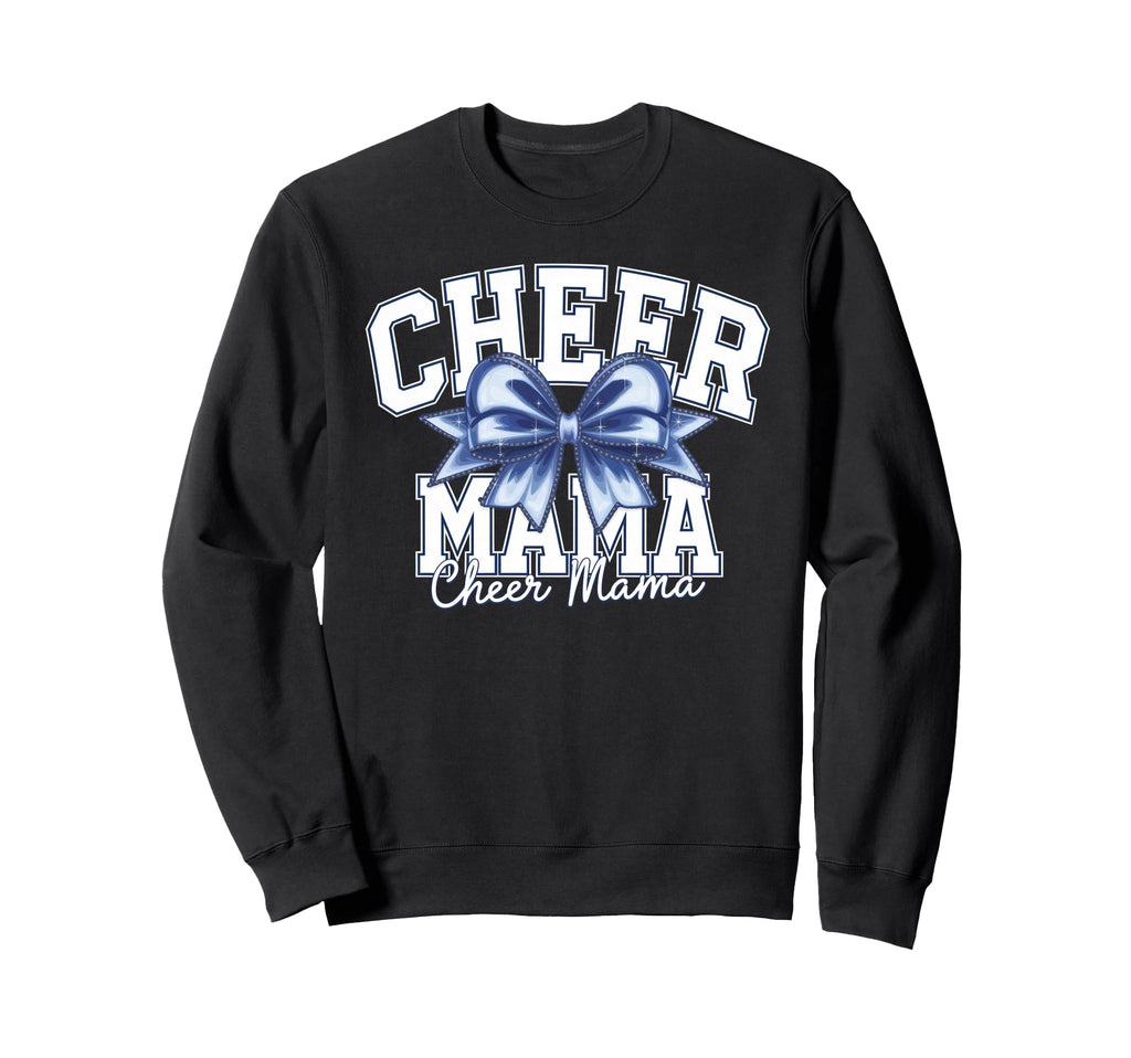Cheer Mom Mother Bow Cheerleader Game Sweatshirt - Trendy Graphic Unisex - T-Shirt, Sweatshirt, Hoodie