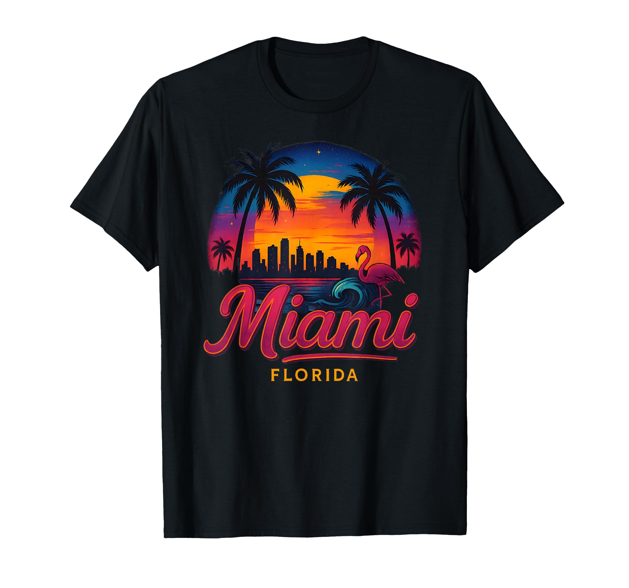 Miami Beach 305 Florida Sunset T-Shirt - Novelty Apparel Men Women - T-Shirt, Sweatshirt, Hoodie