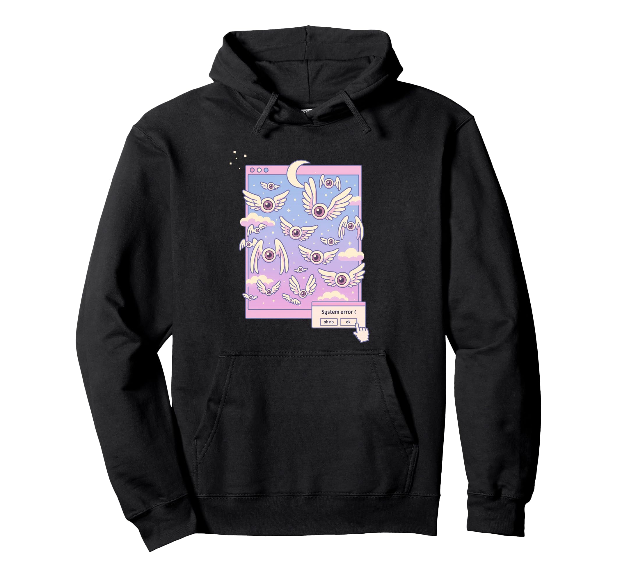 Weirdcore Winged Eyes Pastel Dreamcore Hoodie - Graphic Print Men Women - T-Shirt, Sweatshirt, Hoodie
