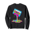 Melting Cassette Tape 90S 80S Art Sweatshirt - Minimalist Print Unisex - T-Shirt, Sweatshirt, Hoodie