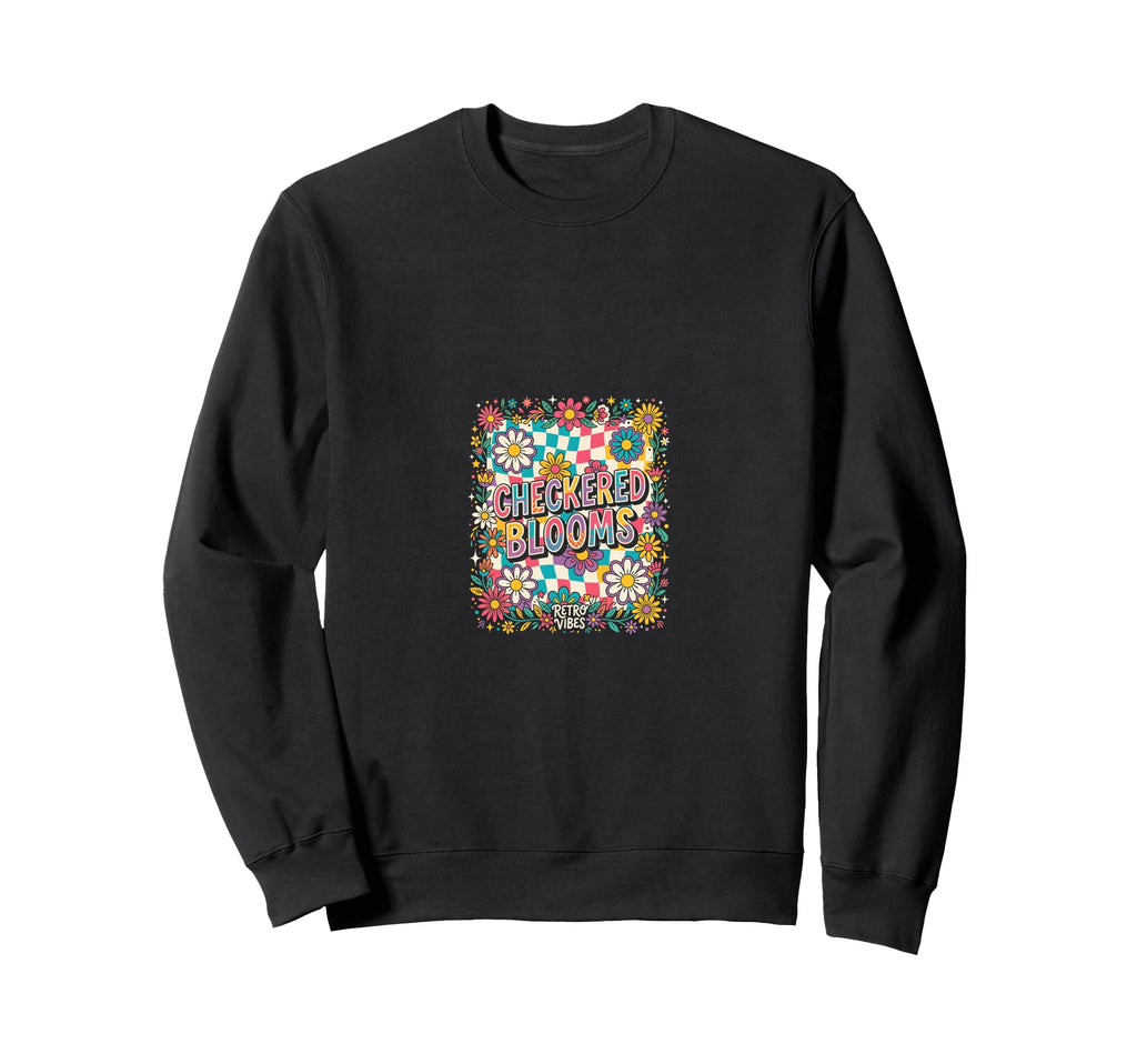 Checkered Blooms Flower Arranging Sweatshirt - Casual Everyday Wear Unisex - T-Shirt, Sweatshirt, Hoodie