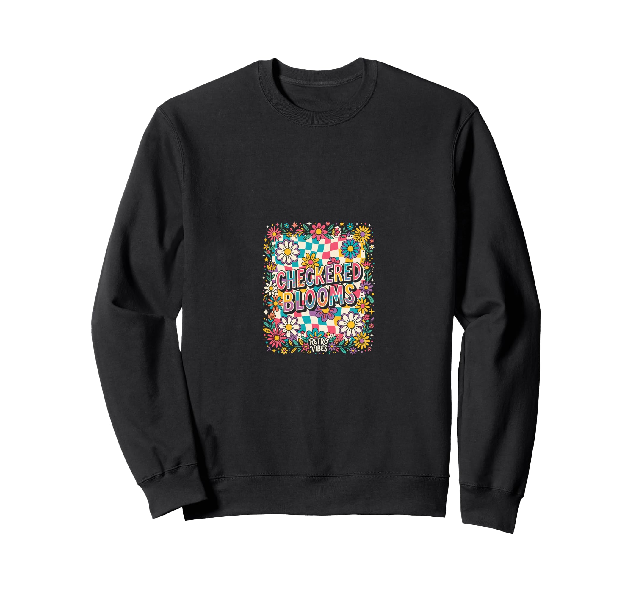 Checkered Blooms Flower Arranging Sweatshirt - Casual Everyday Wear Unisex - T-Shirt, Sweatshirt, Hoodie