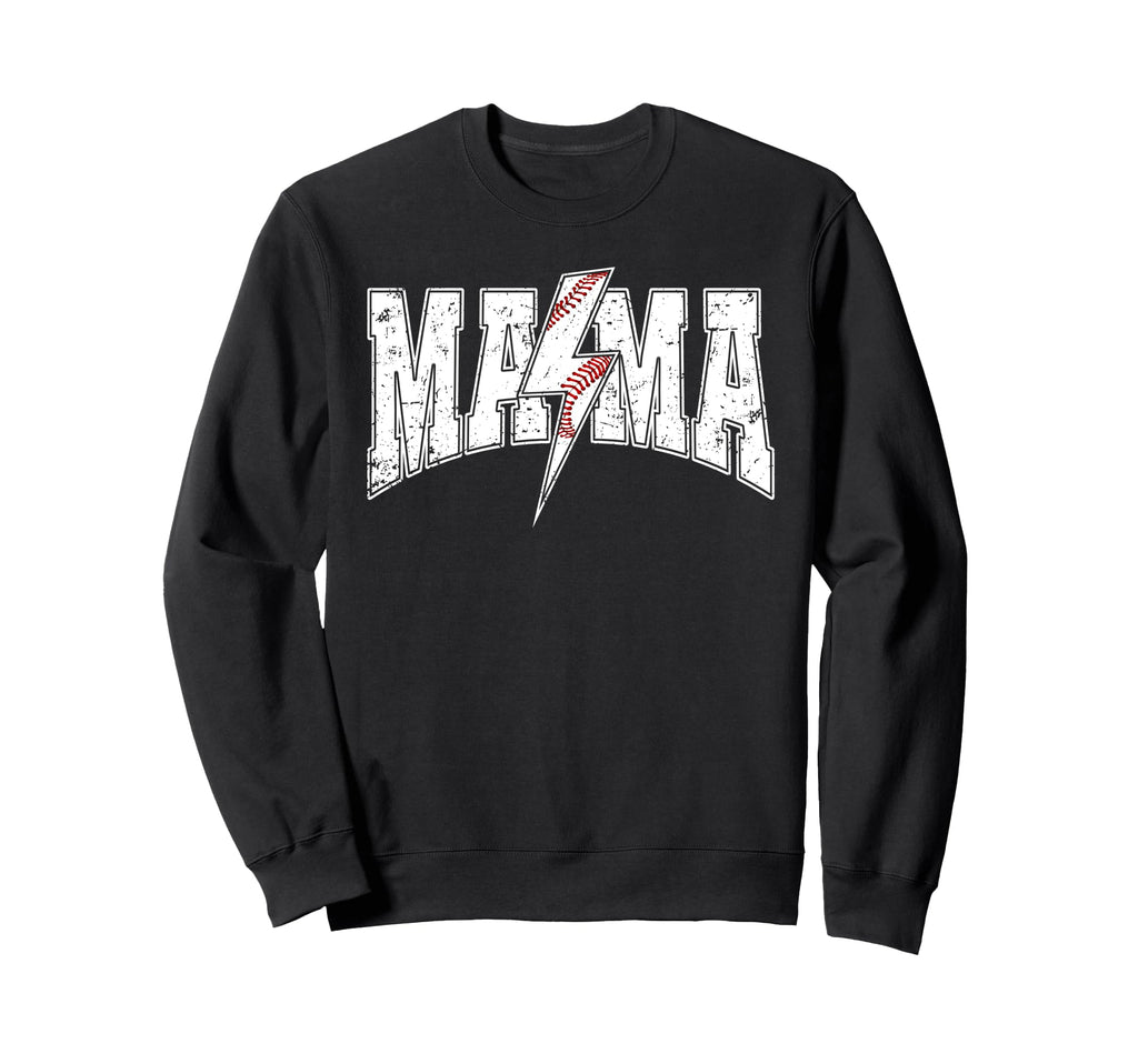Mama Lightning Bolt Checkered Sweatshirt - Unique Graphic for Adults - T-Shirt, Sweatshirt, Hoodie