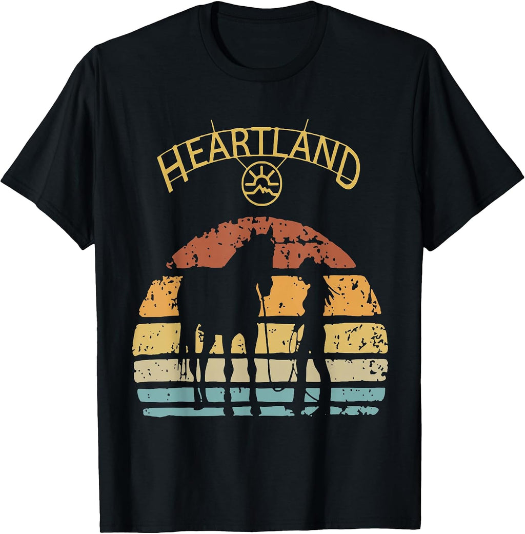 Funny Heartland Retro Vintage Sunset - Adult & Kids T-Shirts, Sweatshirts & Hoodies apparel design preview 1
