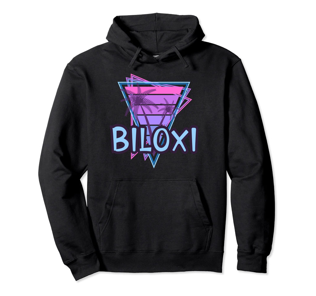 Biloxi Vacation Vaporwave Aesthetic Hoodie - Custom Art Print Men Women - T-Shirt, Sweatshirt, Hoodie