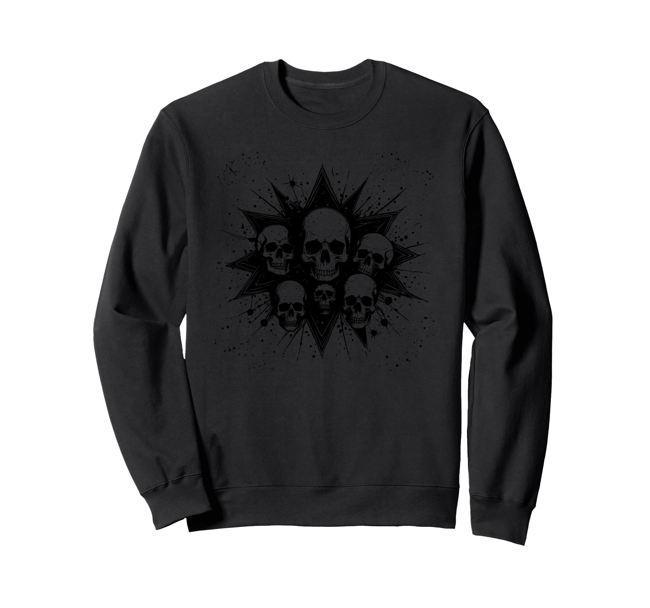 Grunge 90S Skulls Skeletons Skather Sweatshirt - Graphic Print for Adults - T-Shirt, Sweatshirt, Hoodie