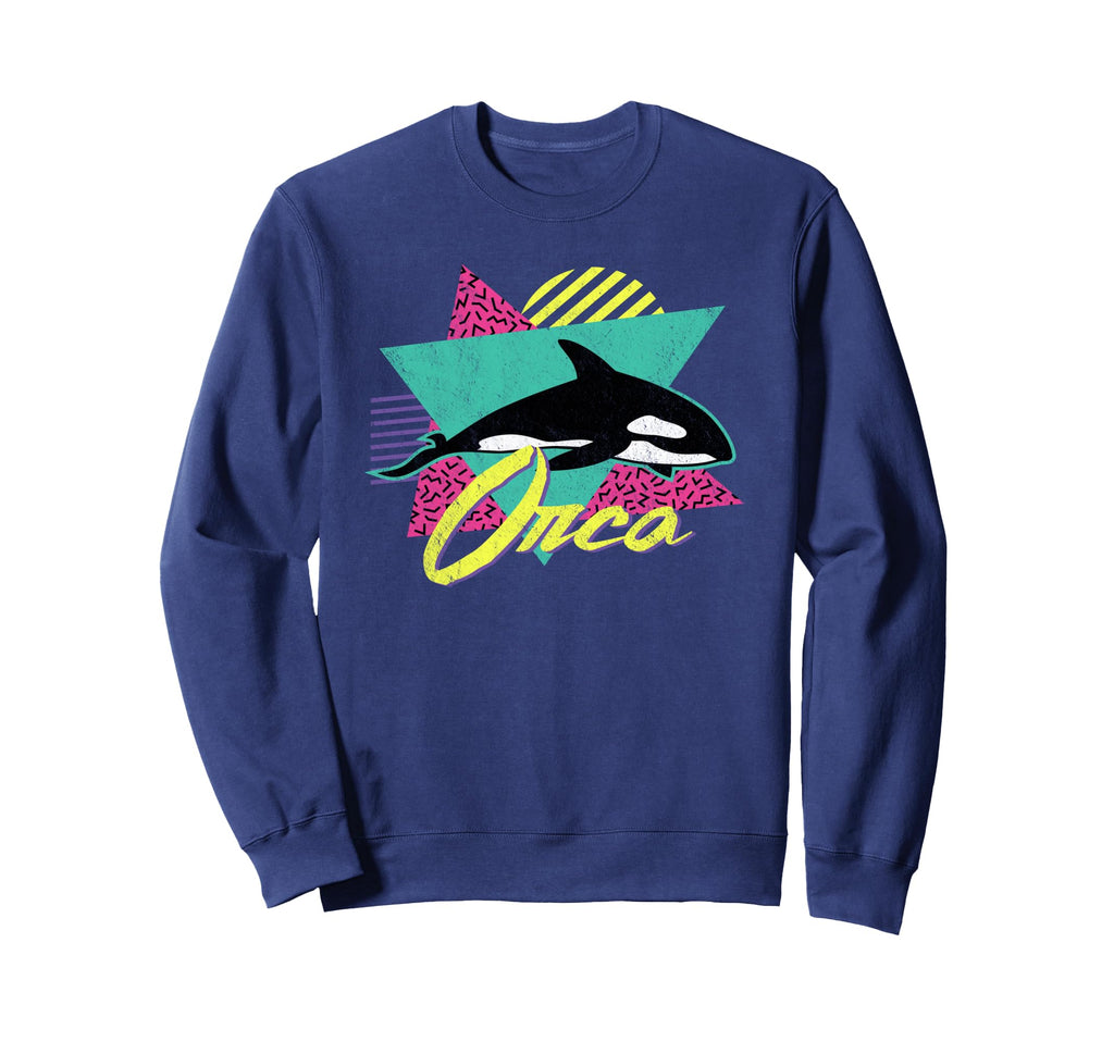 80S Or 90S Orca Killer Whale Sweatshirt - Novelty Apparel for Adults - T-Shirt, Sweatshirt, Hoodie