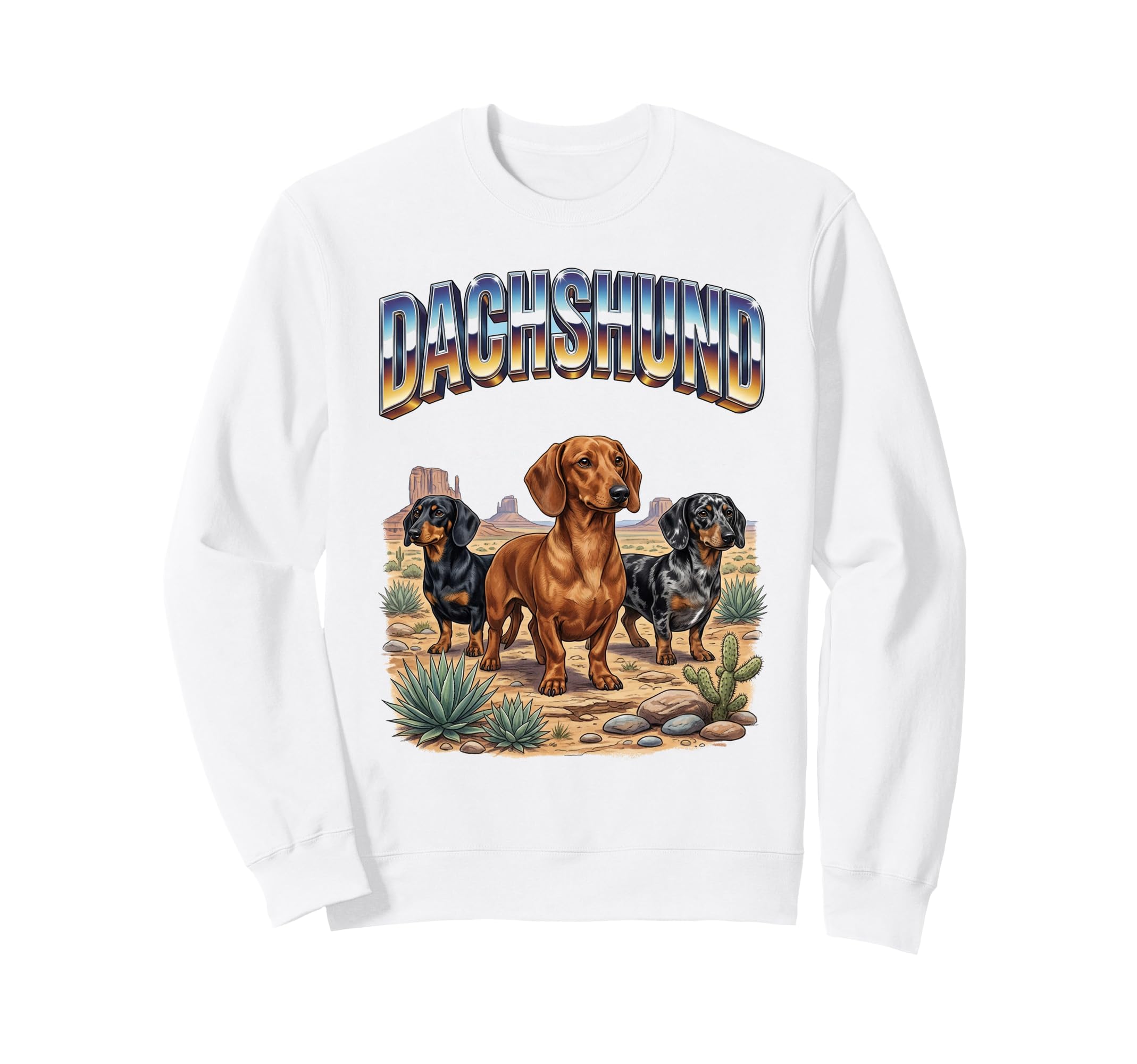 Dachshund Dog Lover 80S Dachshund Sweatshirt - Fun Novelty Design Unisex - T-Shirt, Sweatshirt, Hoodie