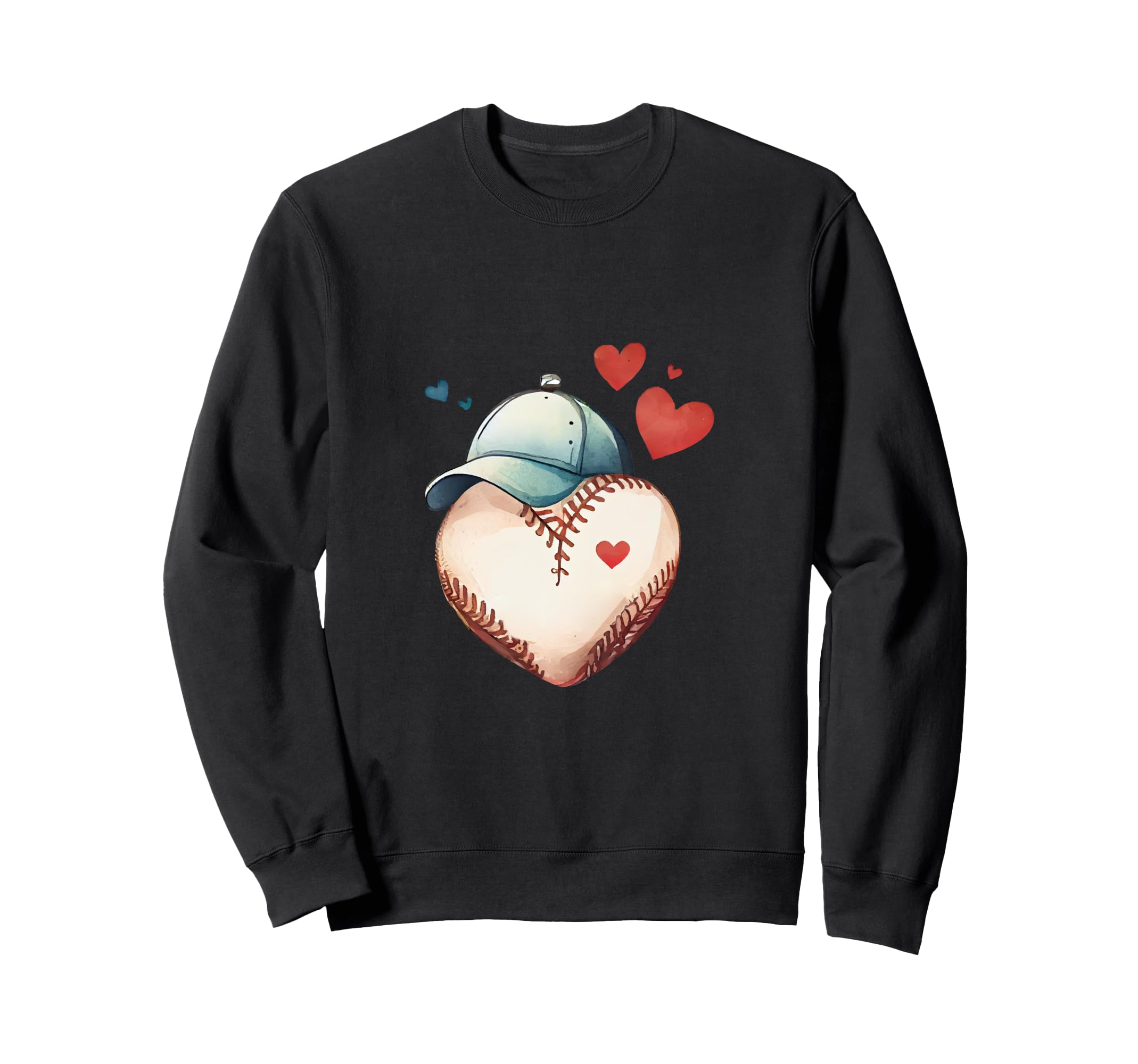 Funny Baseball Sport Heart Baseball Mom Sweatshirt - Graphic Print Unisex - T-Shirt, Sweatshirt, Hoodie