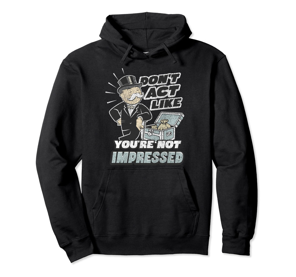 Monopoly Sassy Mr Monopoly Distressed Logo Hoodie - Custom Art Print Unisex - T-Shirt, Sweatshirt, Hoodie