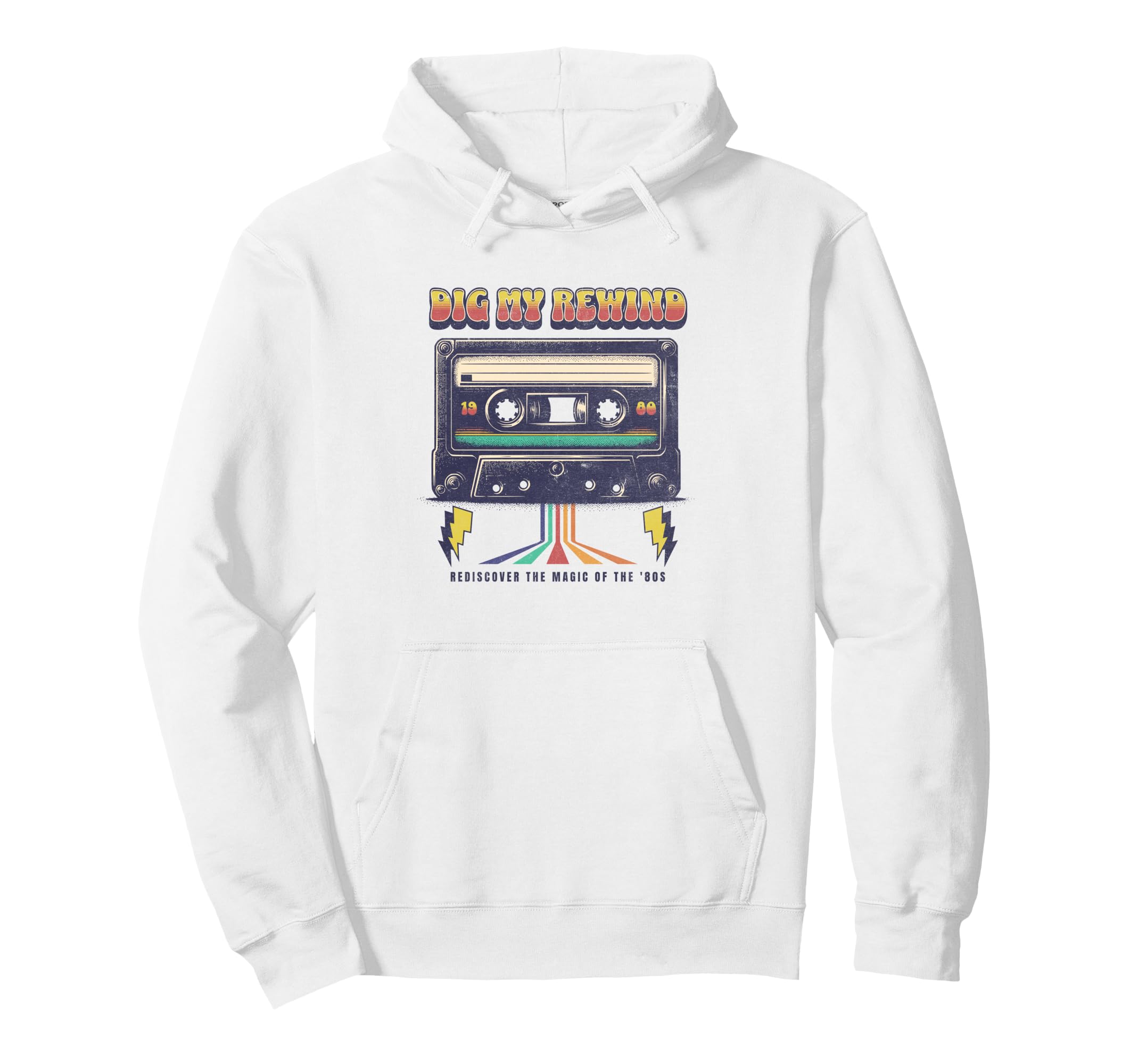 Dig My Rewind 80S Cassette Tape Music Hoodie - Minimalist Print Men Women - T-Shirt, Sweatshirt, Hoodie