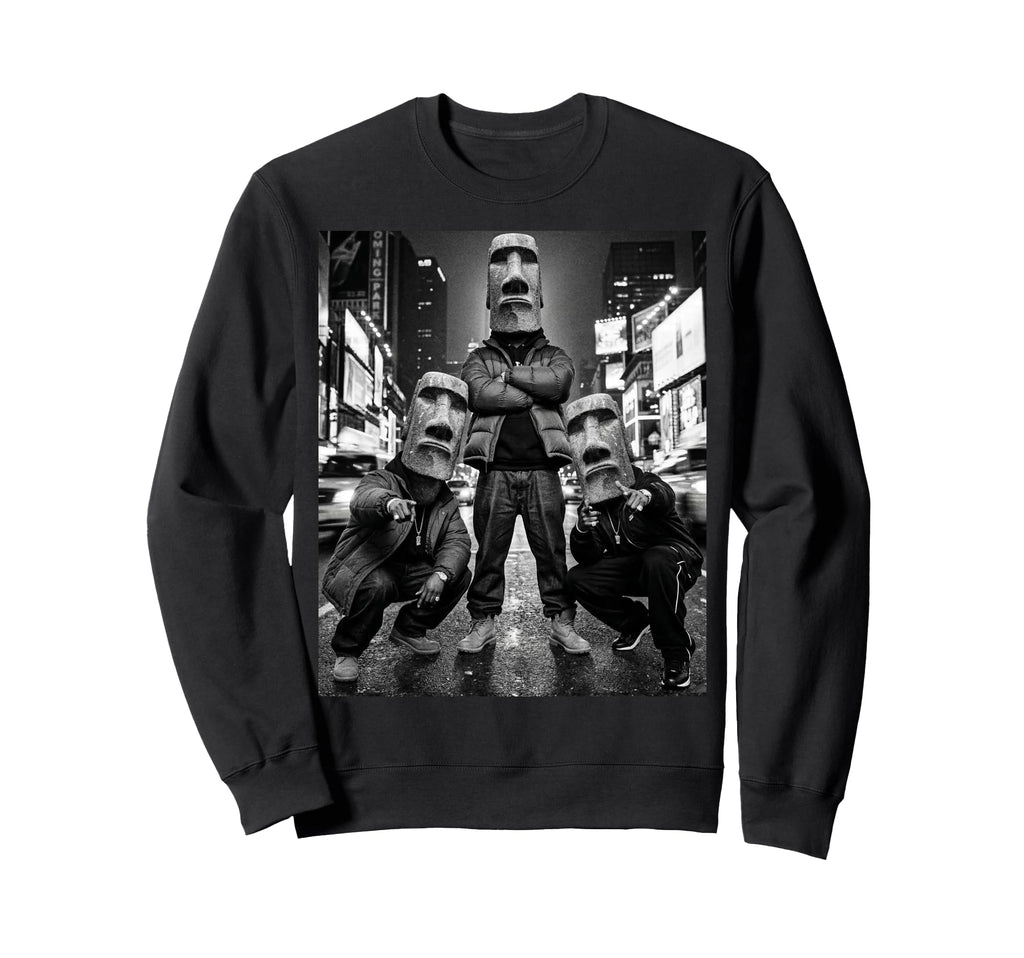 Y2K Easter Island Head Rappers Album Sweatshirt - Graphic Print Men Women - T-Shirt, Sweatshirt, Hoodie