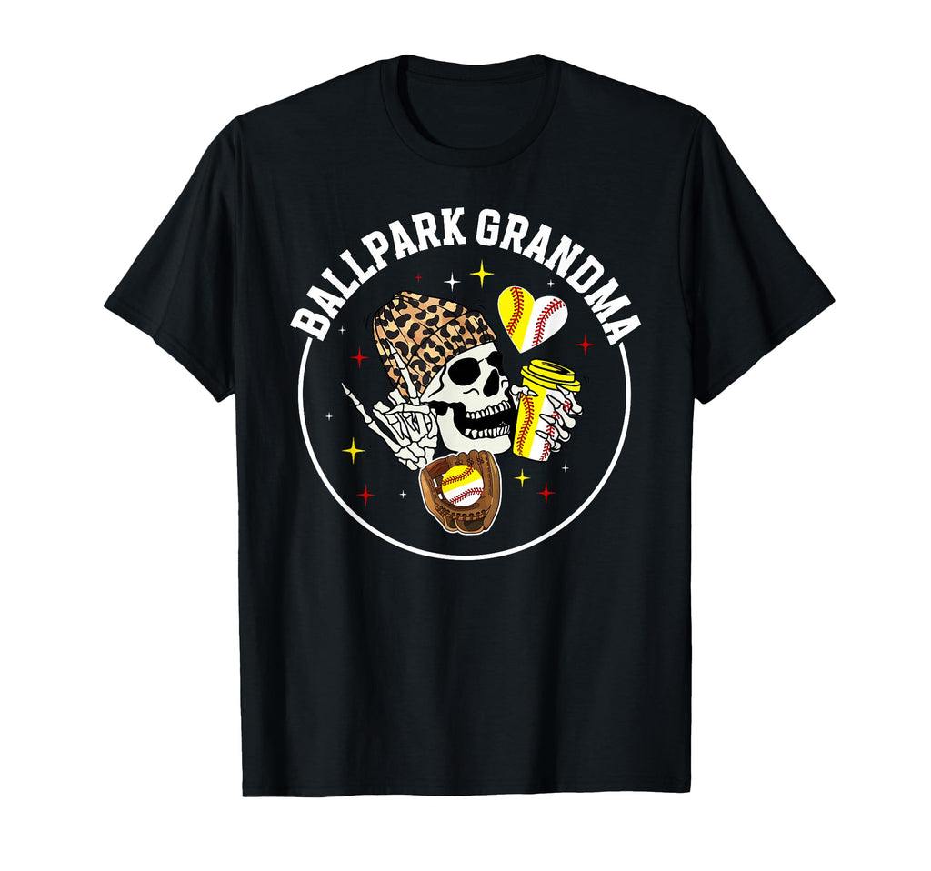 Ballpark Grandma Baseball Softball T-Shirt - Minimalist Print for Adults - T-Shirt, Sweatshirt, Hoodie