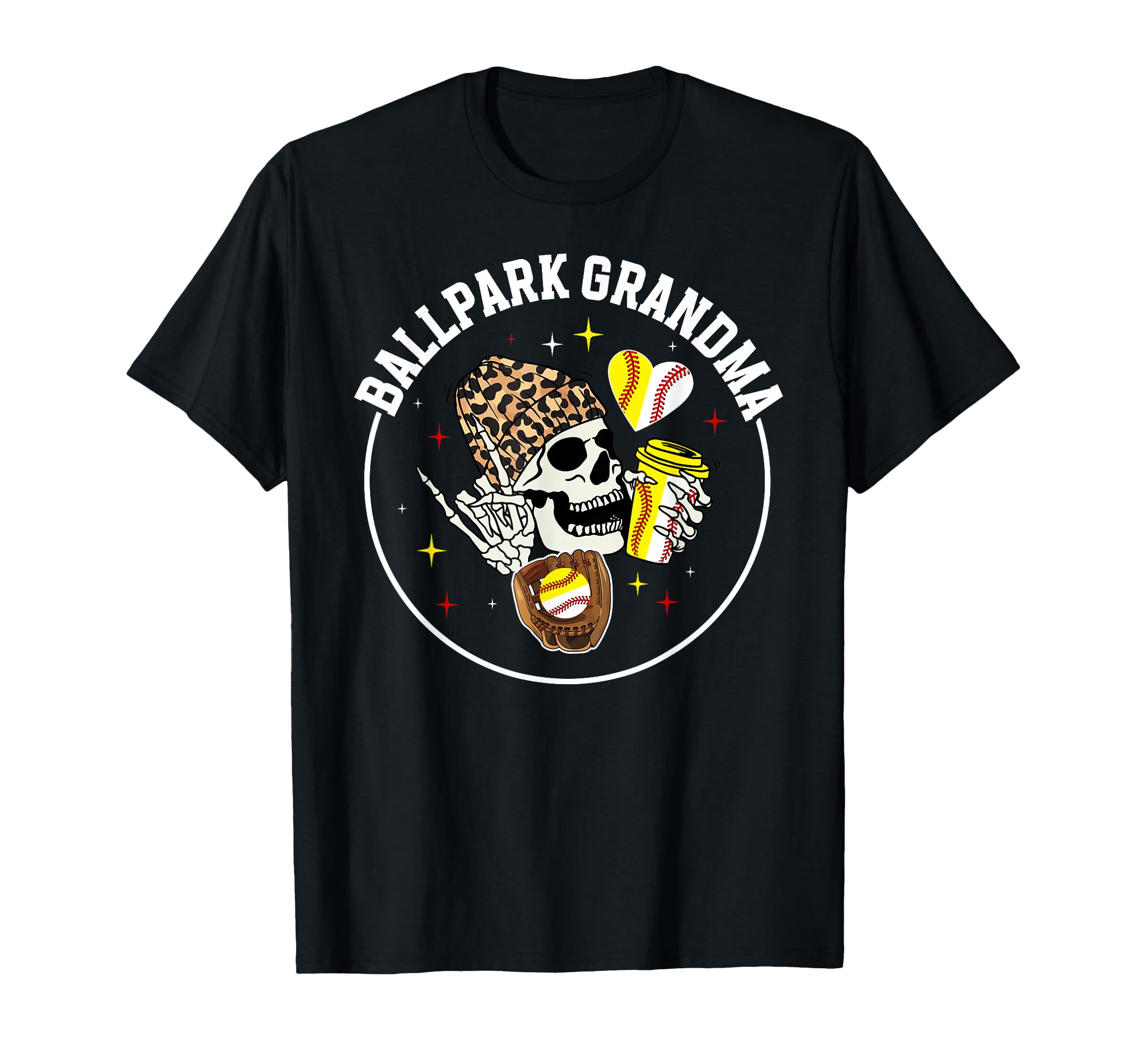 Ballpark Grandma Baseball Softball T-Shirt - Minimalist Print for Adults - T-Shirt, Sweatshirt, Hoodie