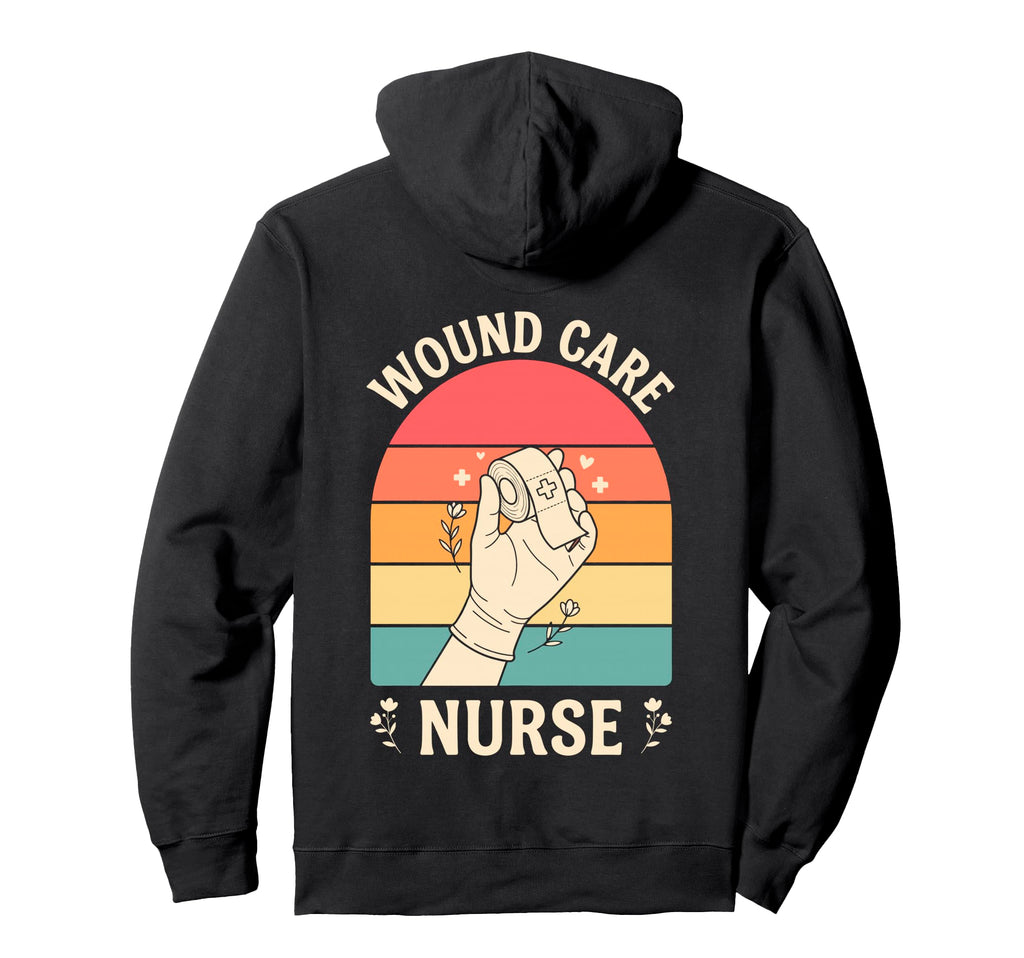 Wound Care Nurse Sunset Medical Boho Hoodie - Custom Art Print for Adults - T-Shirt, Sweatshirt, Hoodie