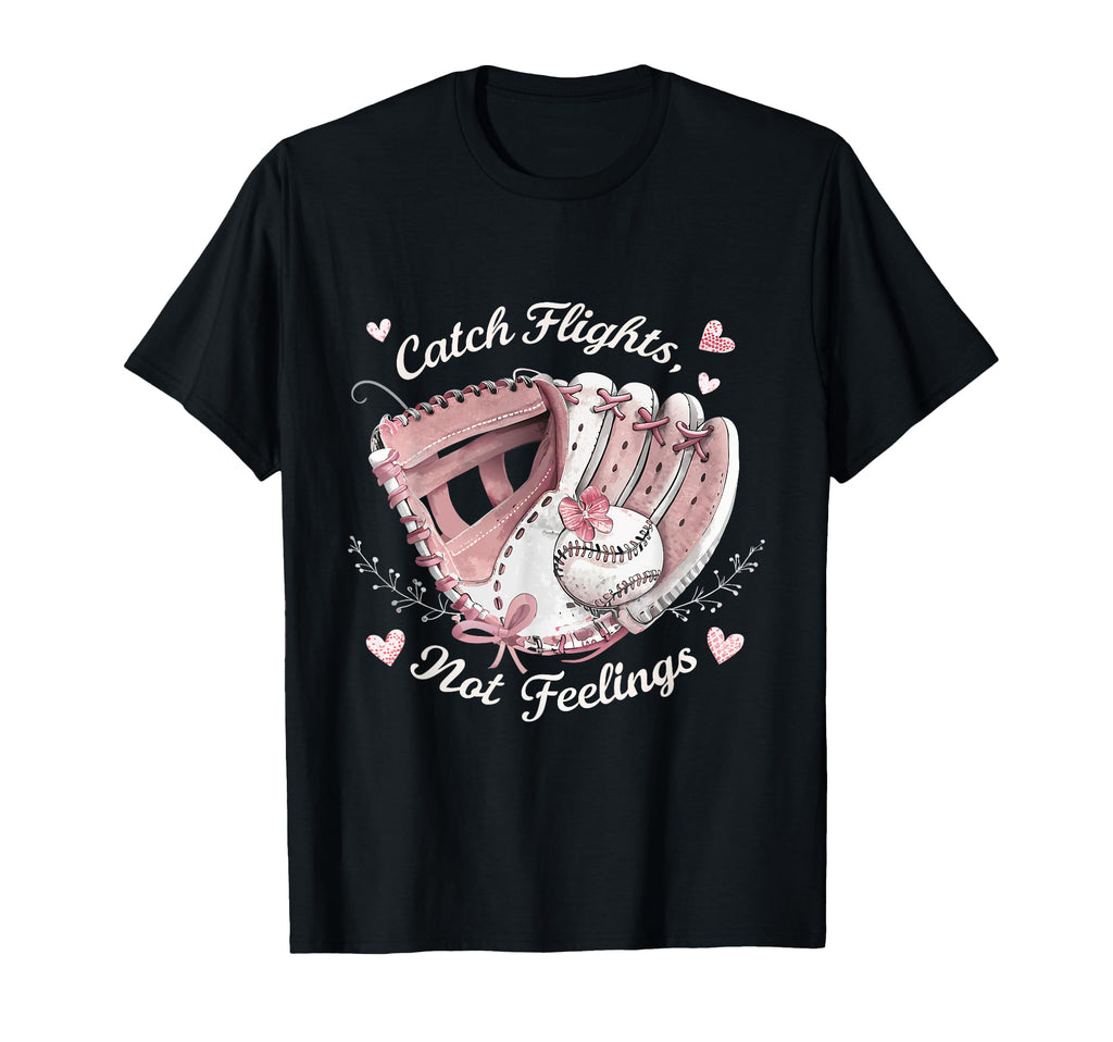 Catch Flights Baseball Sister Coquette T-Shirt - Minimalist Print Unisex - T-Shirt, Sweatshirt, Hoodie