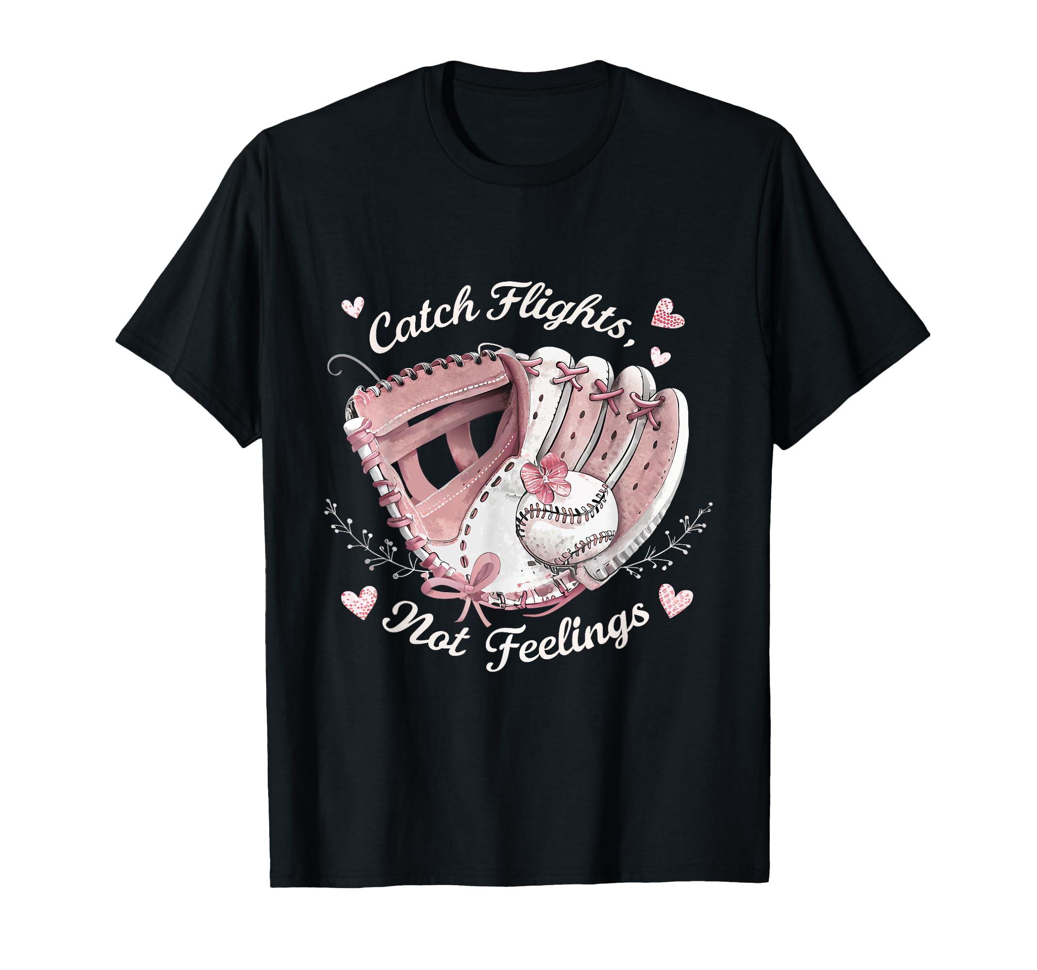 Catch Flights Baseball Sister Coquette T-Shirt - Minimalist Print Unisex - T-Shirt, Sweatshirt, Hoodie