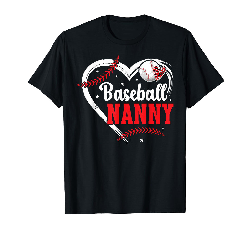 Baseball Nanny Heart Nanny T-Shirt - Fun Novelty Design for Adults - T-Shirt, Sweatshirt, Hoodie