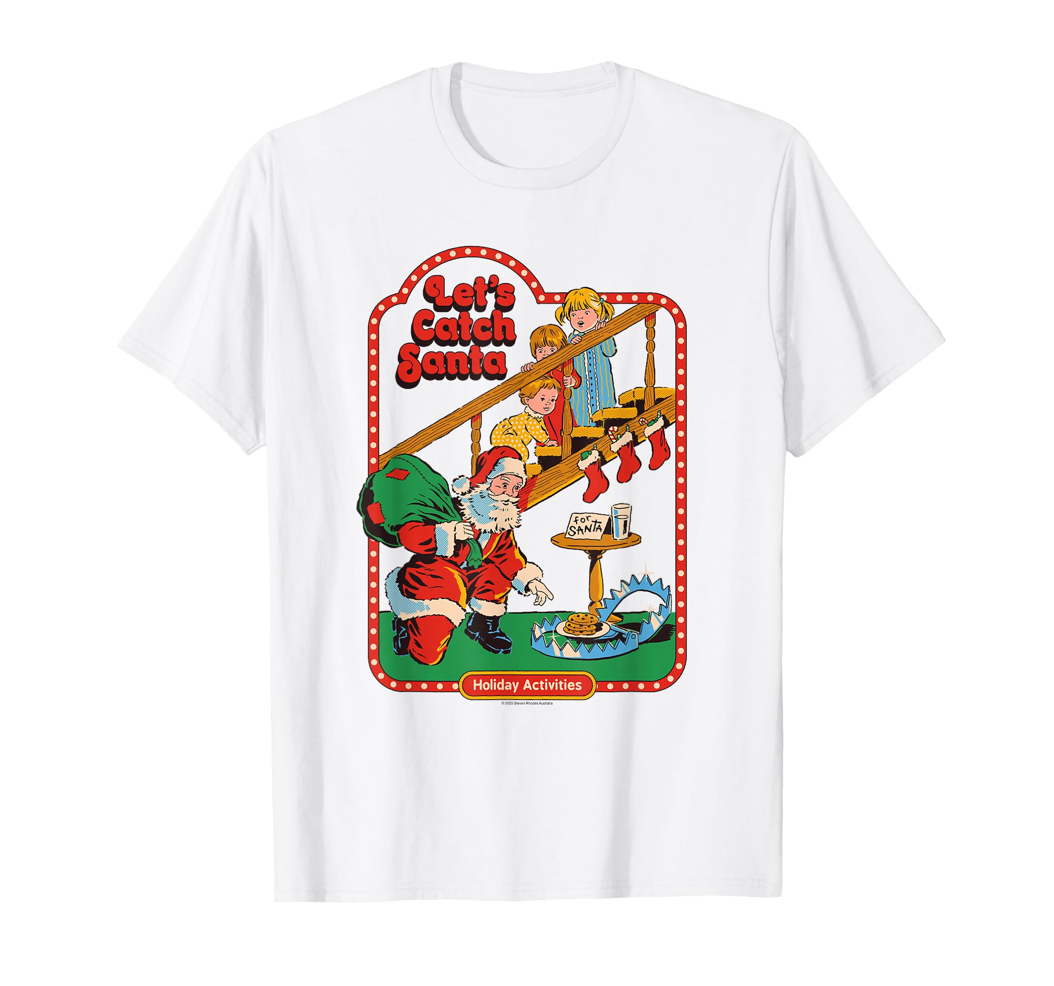 Steven Rhodes Lets Catch Santa Funny T-Shirt - Custom Art Print for Adults - T-Shirt, Sweatshirt, Hoodie
