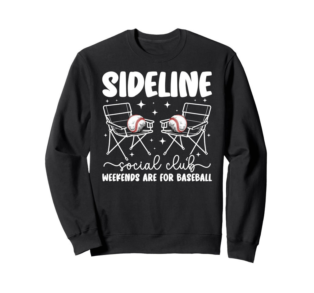 Sideline Social Club Baseball Mom Sweatshirt - Aesthetic Graphic Men Women - T-Shirt, Sweatshirt, Hoodie
