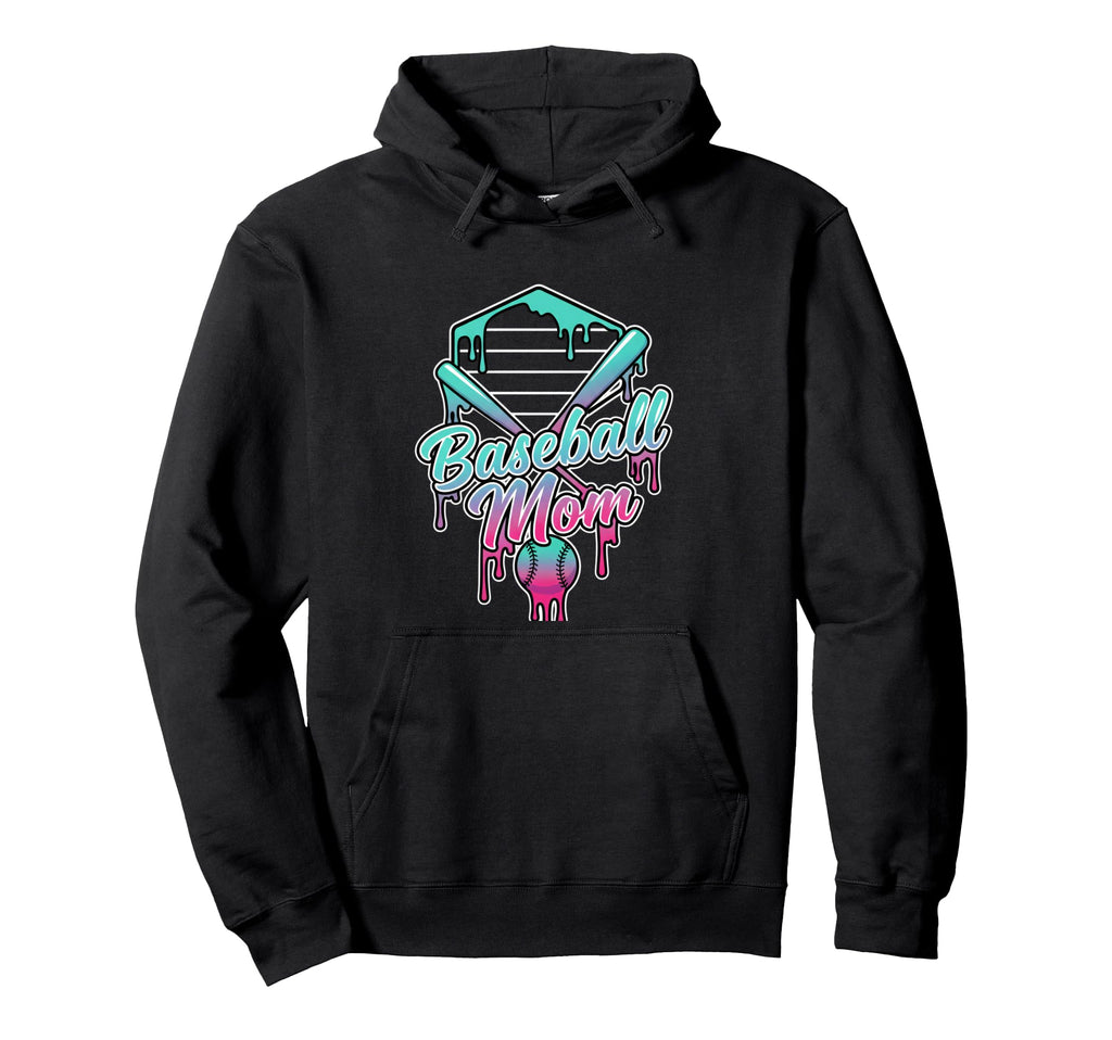 Baseball Mom Drip Baseball Mama Team Hoodie - Trendy Graphic for Adults - T-Shirt, Sweatshirt, Hoodie