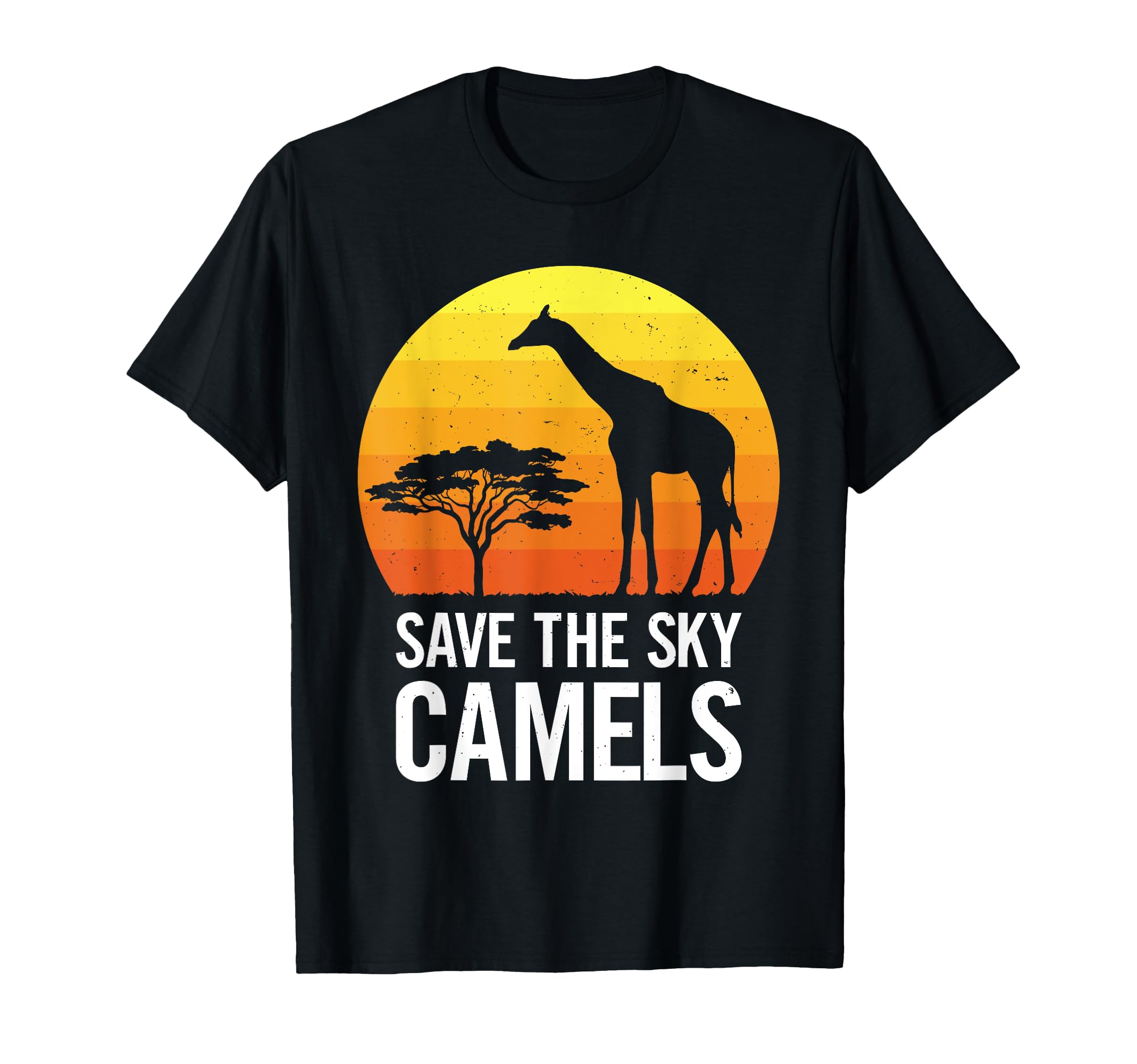 Save Sky Camels Zoo Animal Sunset T-Shirt - Fun Novelty Design Unisex - T-Shirt, Sweatshirt, Hoodie